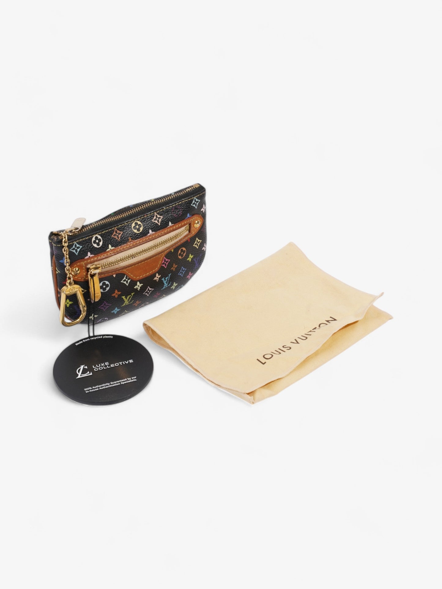 Louis Vuitton Murakami Pochette Coin Purse Monogram Multicolour / Black Coated Canvas MM