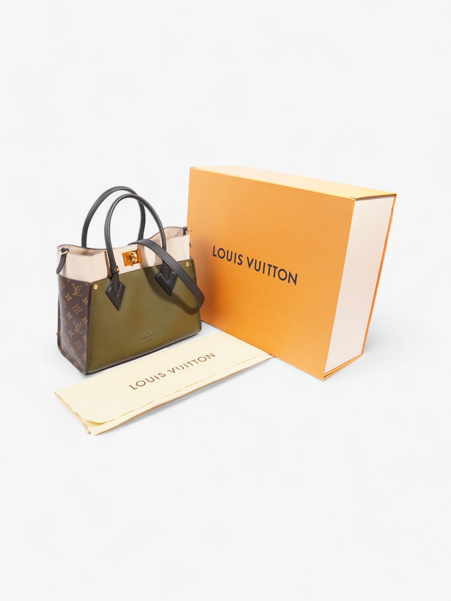 Louis Vuitton On My Side Olive Green / Cream / Monogram Leather