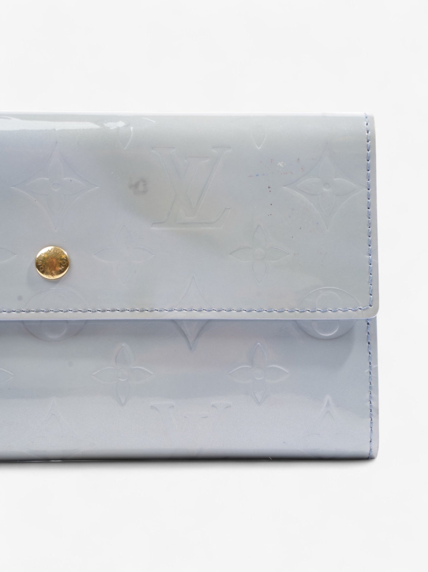 Louis Vuitton Sarah Wallet Monogram Vernis / Pale Blue Vernis Leather