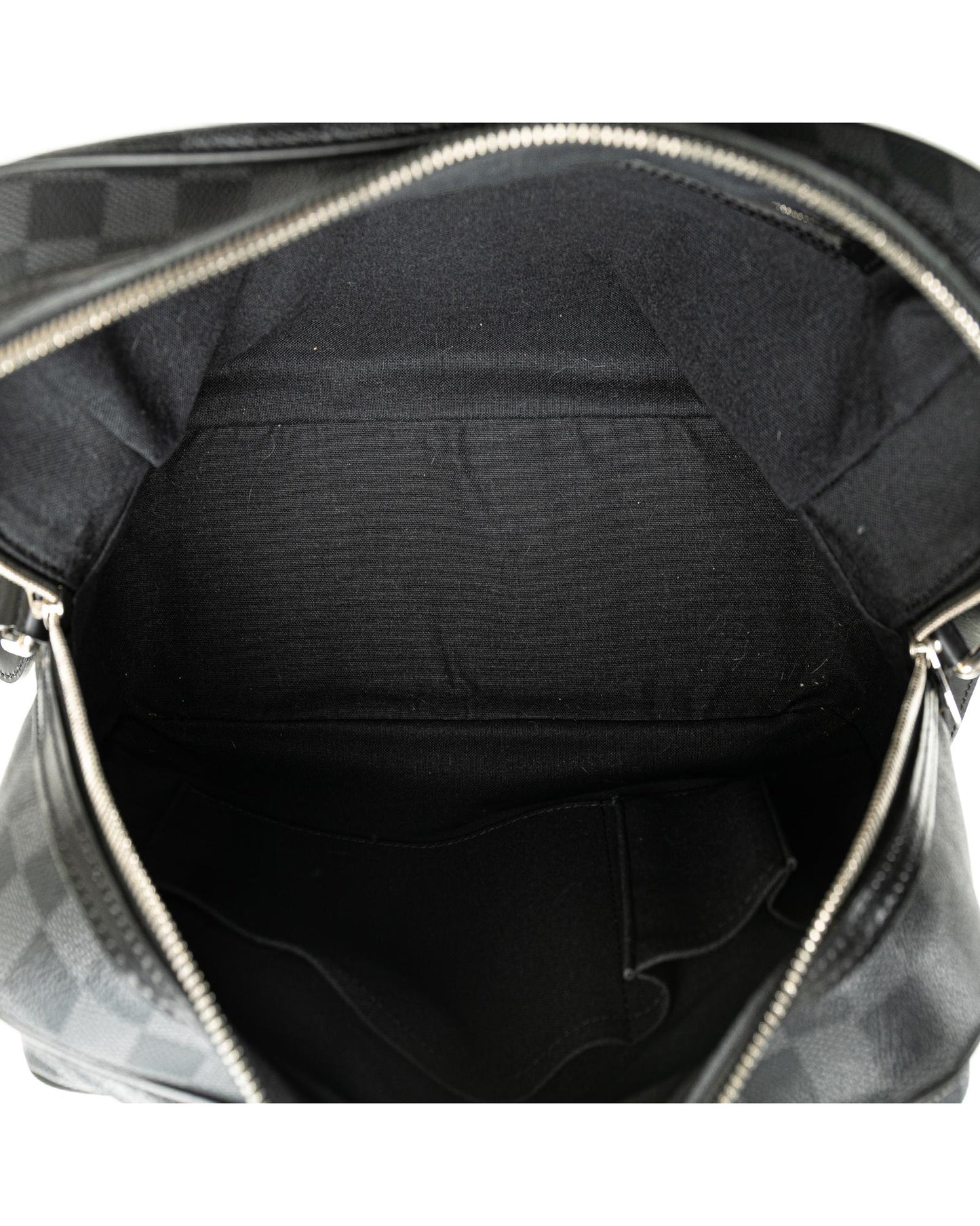 Damier Graphite Canvas Sac Leoh with Leather Trim and Adjustable Strap