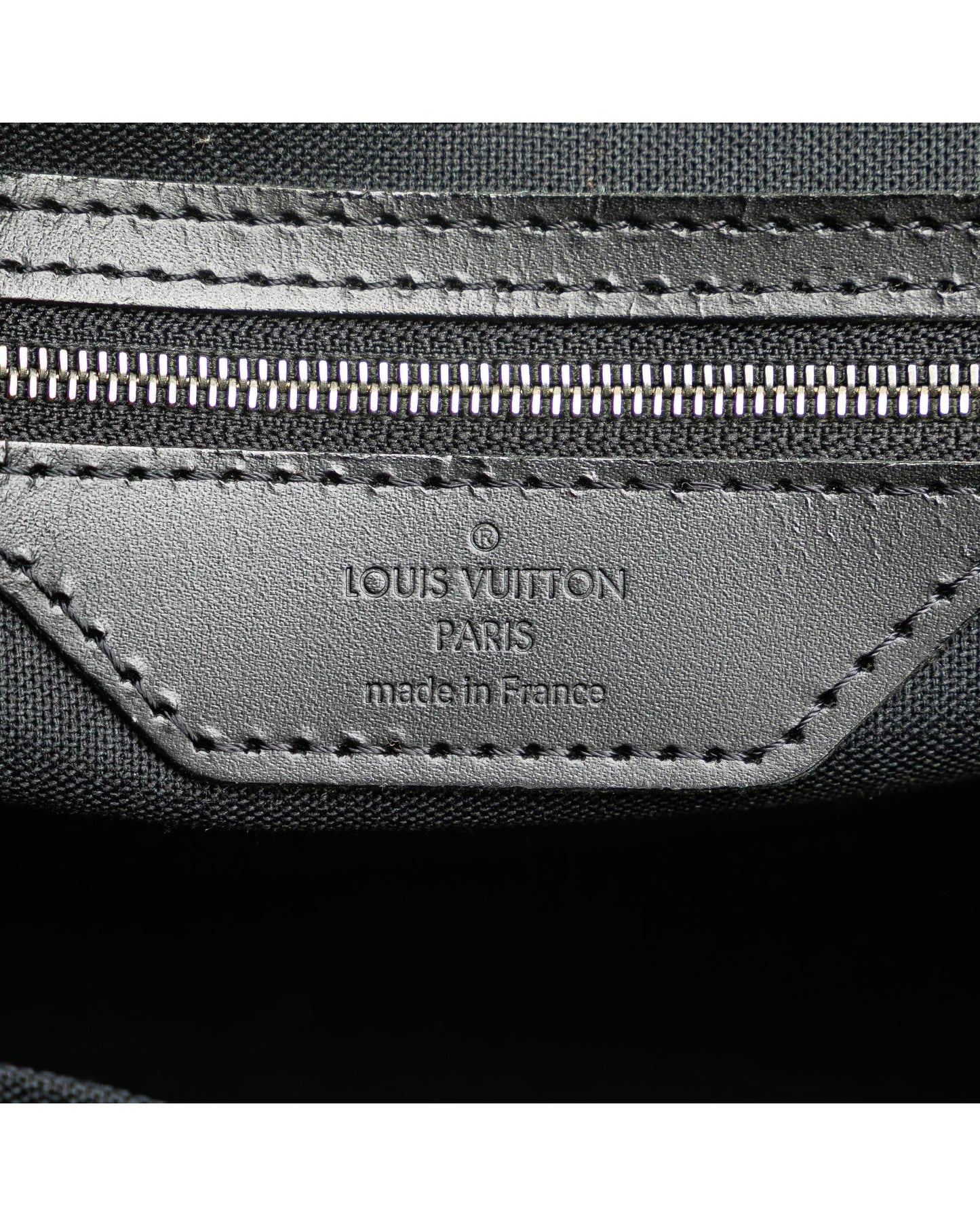 Damier Graphite Canvas Sac Leoh with Leather Trim and Adjustable Strap