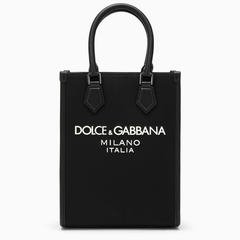 Dolce&Gabbana Small Black Nylon Bag With Logo Men