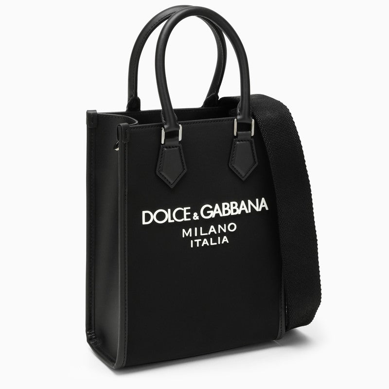 Dolce&Gabbana Small Black Nylon Bag With Logo Men
