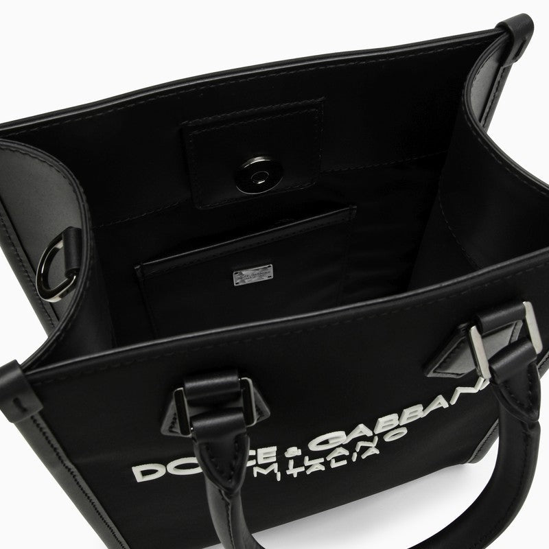 Dolce&Gabbana Small Black Nylon Bag With Logo Men