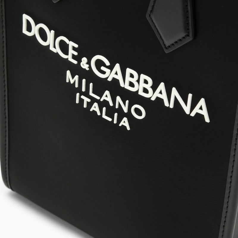 Dolce&Gabbana Small Black Nylon Bag With Logo Men
