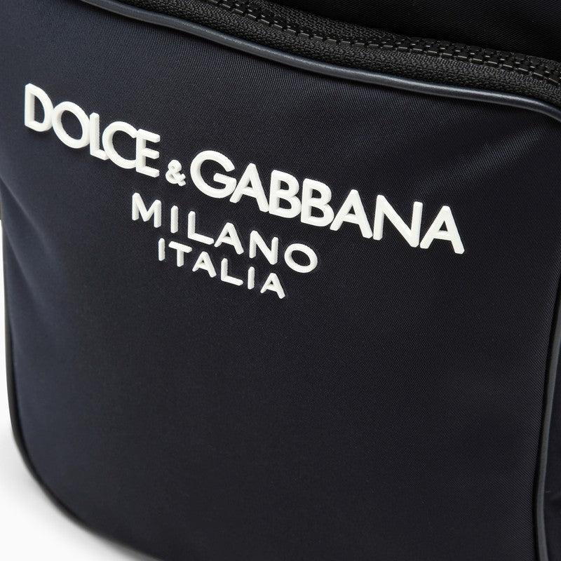 Dolce&Gabbana Blue Messenger Bag In Nylon Men