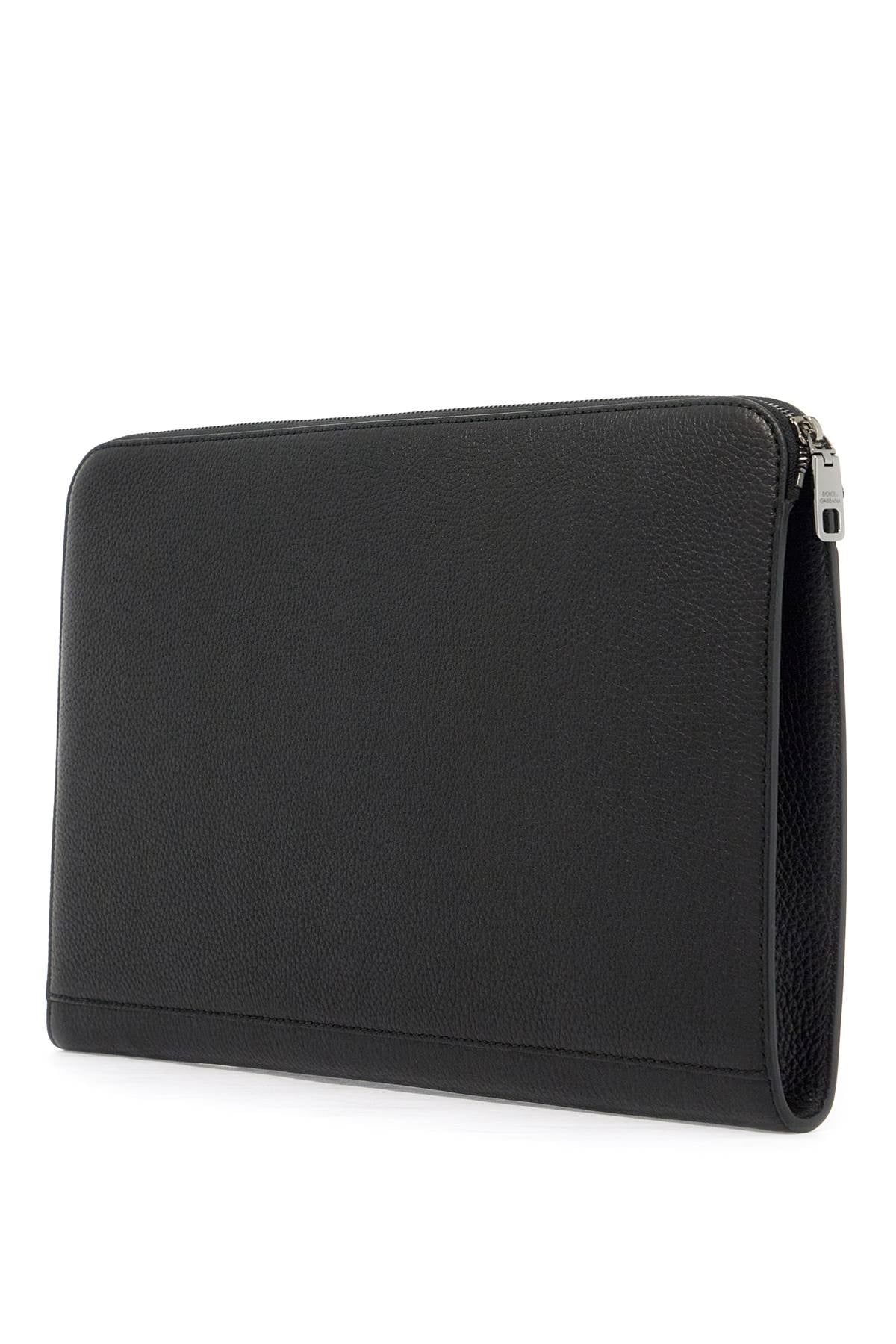 Dolce & Gabbana Large Hammered Leather Pouch Men
