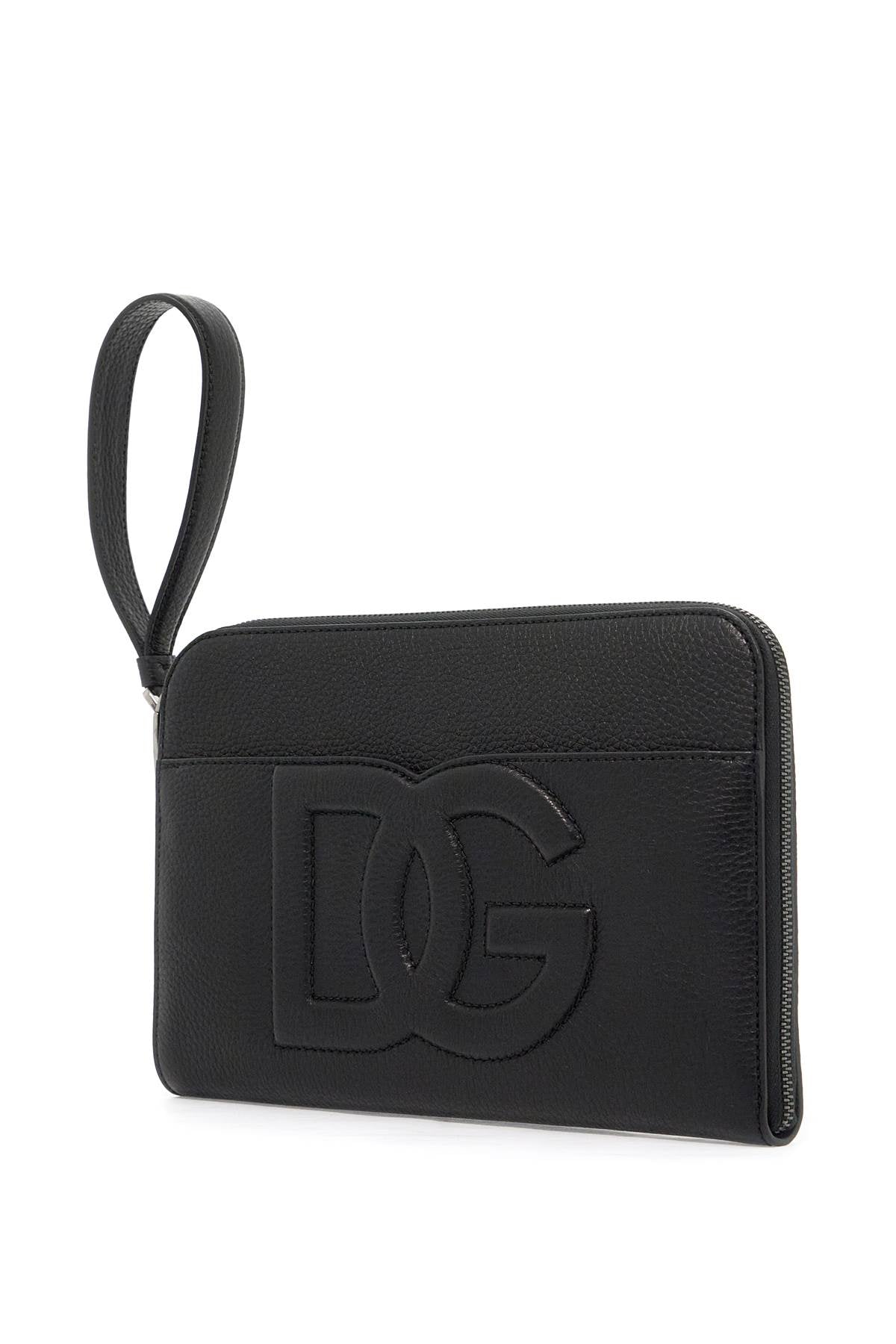 Dolce & Gabbana "Embossed Leather Media Pouch Men