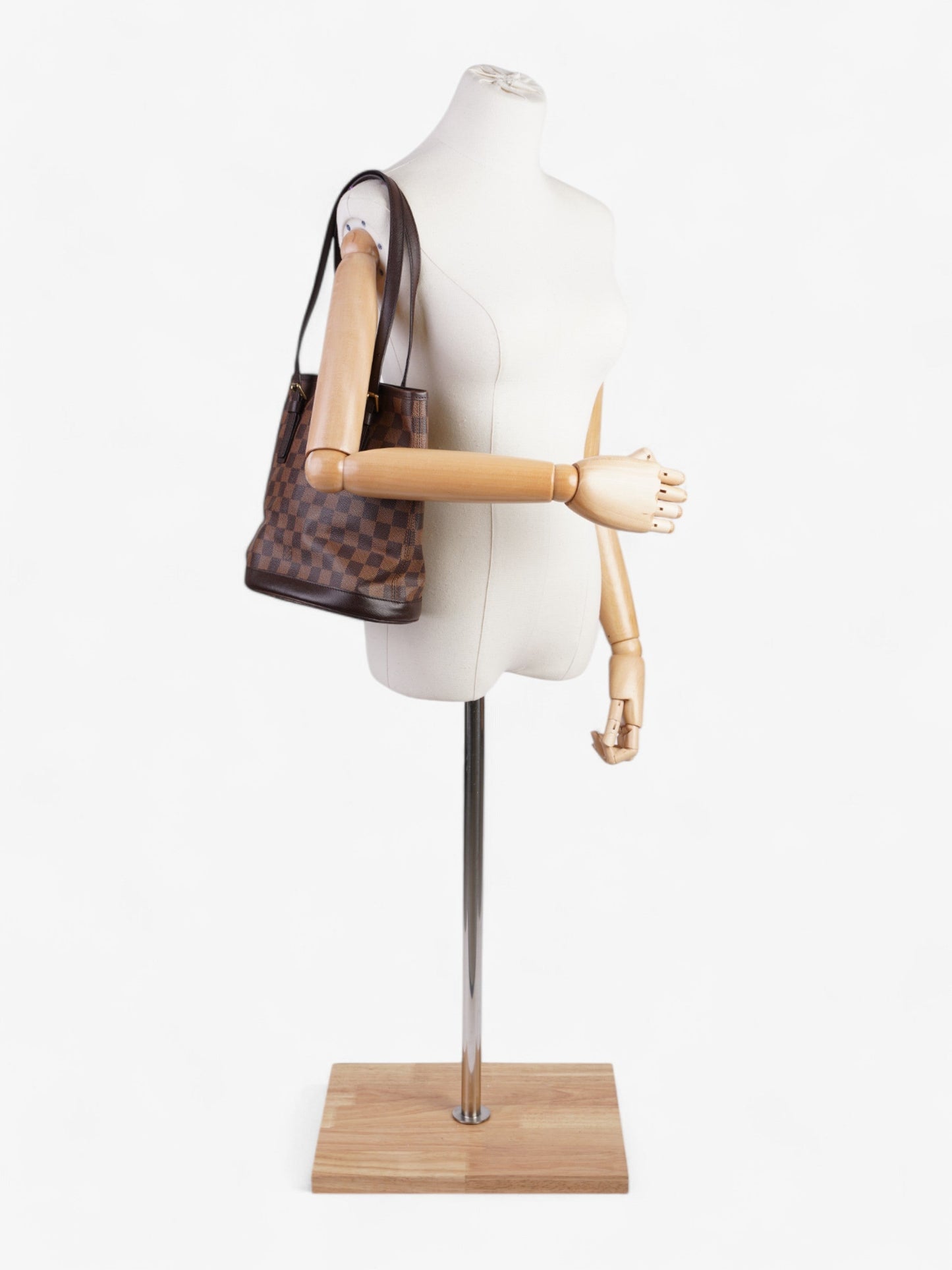 Louis Vuitton Marais Bucket Bag Damier Ebene Coated Canvas