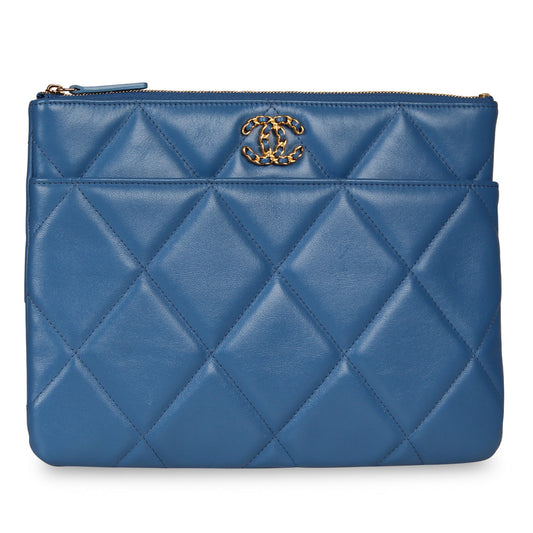 Chanel 19 Flap Clutch - Royal Blue