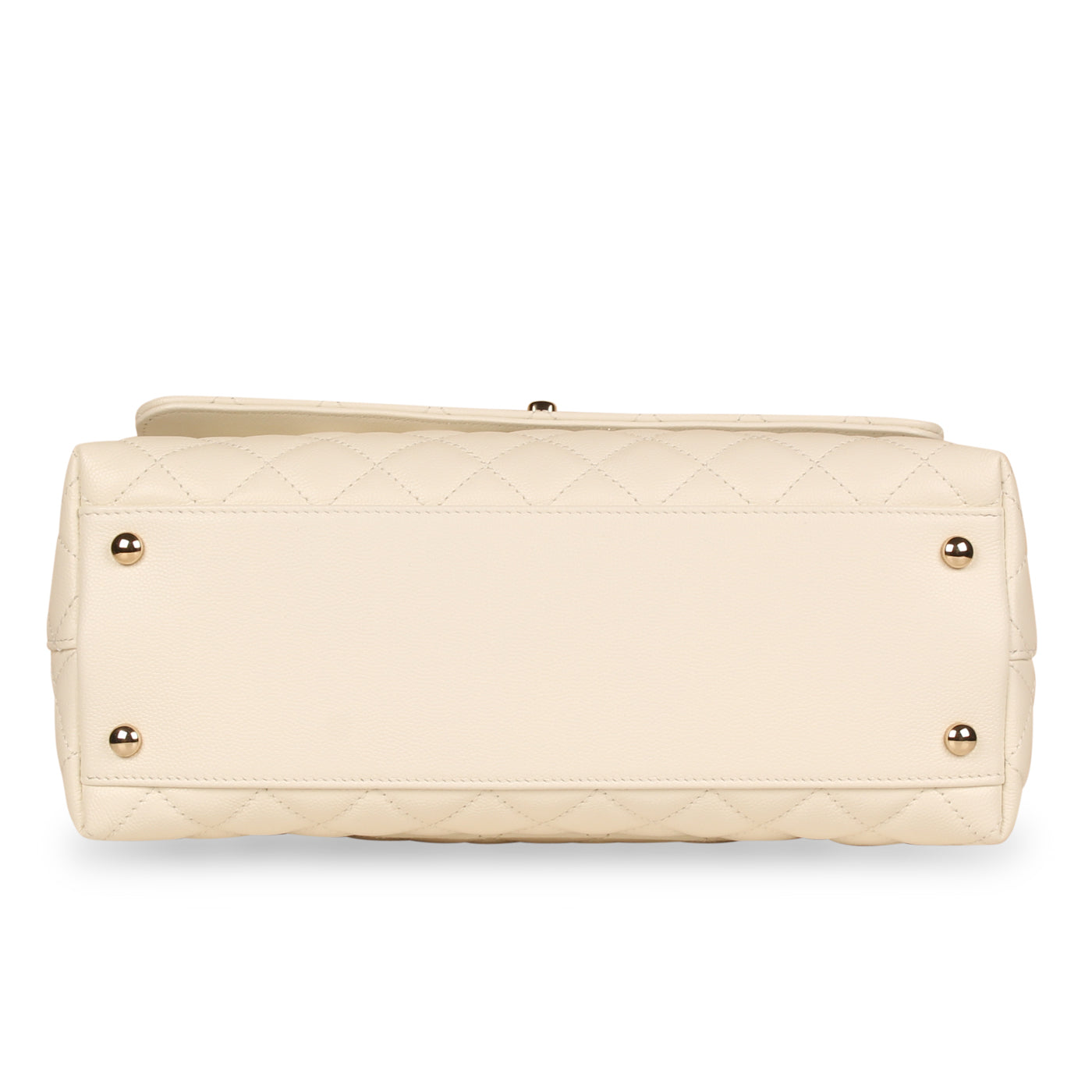 Chanel White Coco Top Handle - Medium