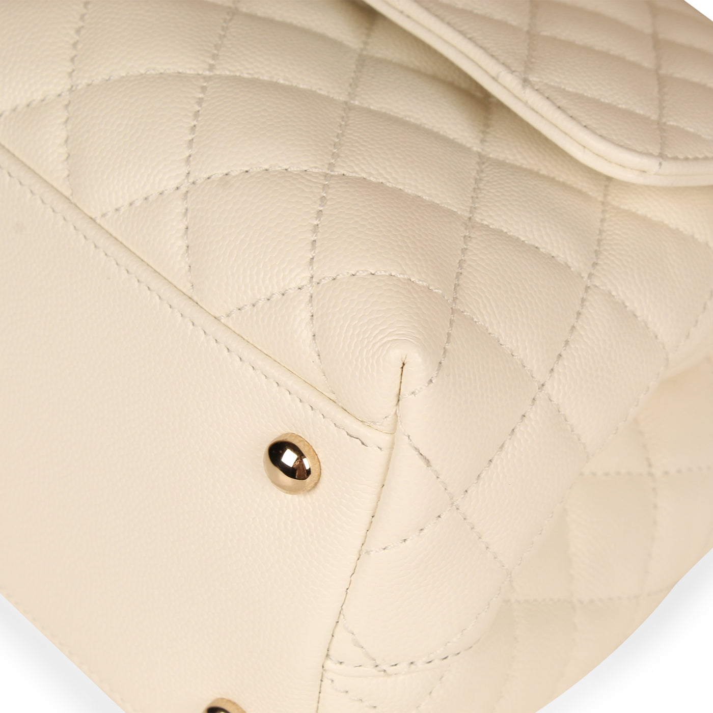 Chanel White Coco Top Handle - Medium