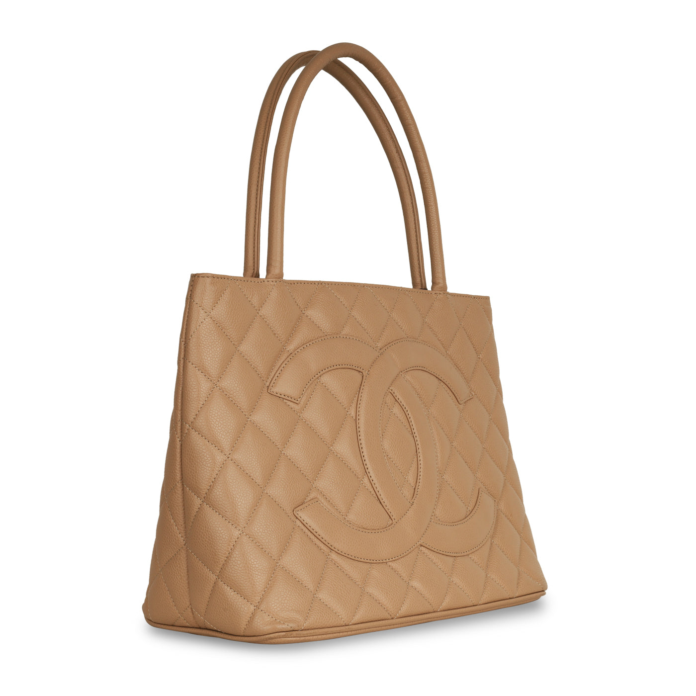 Chanel Vintage Medallion Tote - Beige