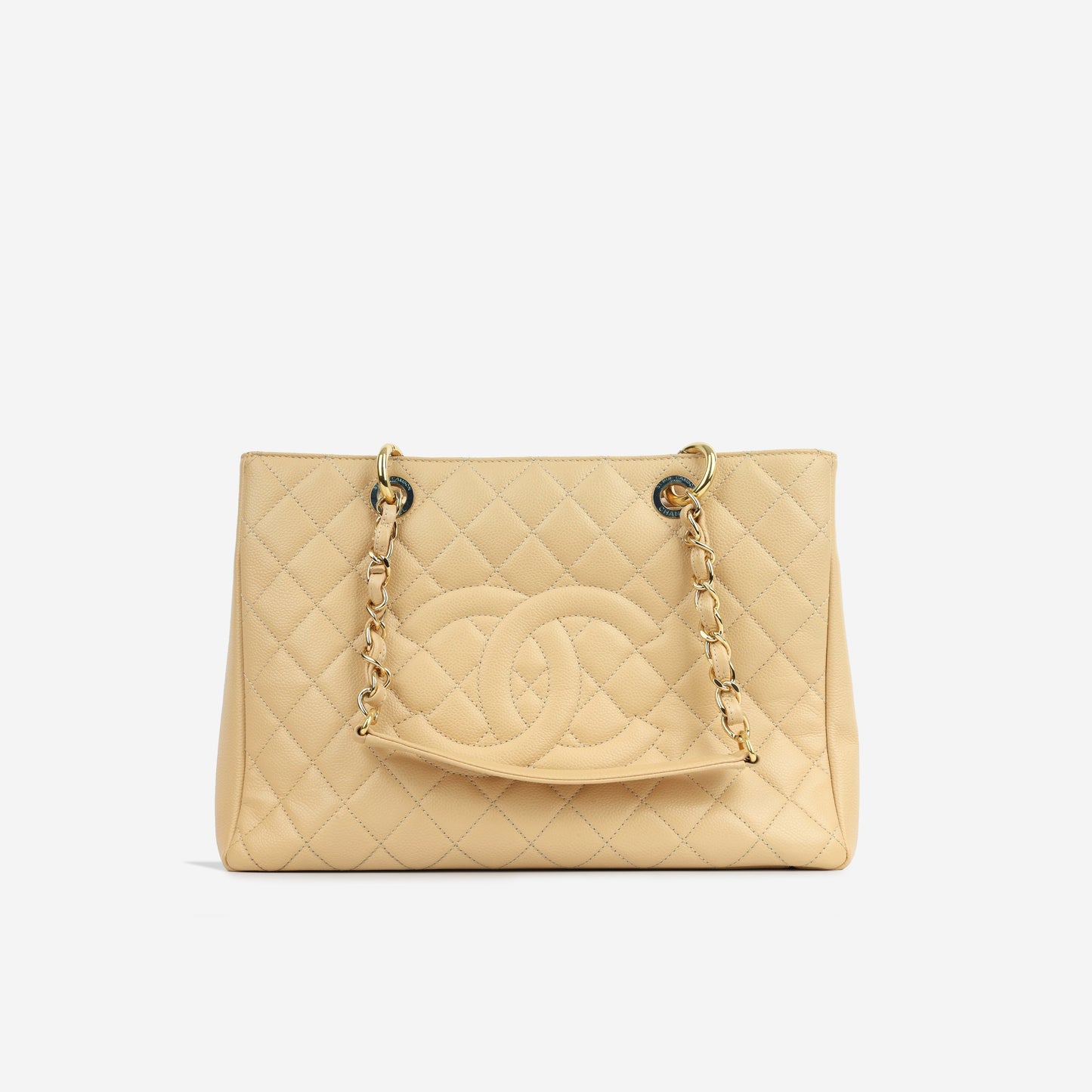Grand Shopping Tote - Beige Caviar CGHW