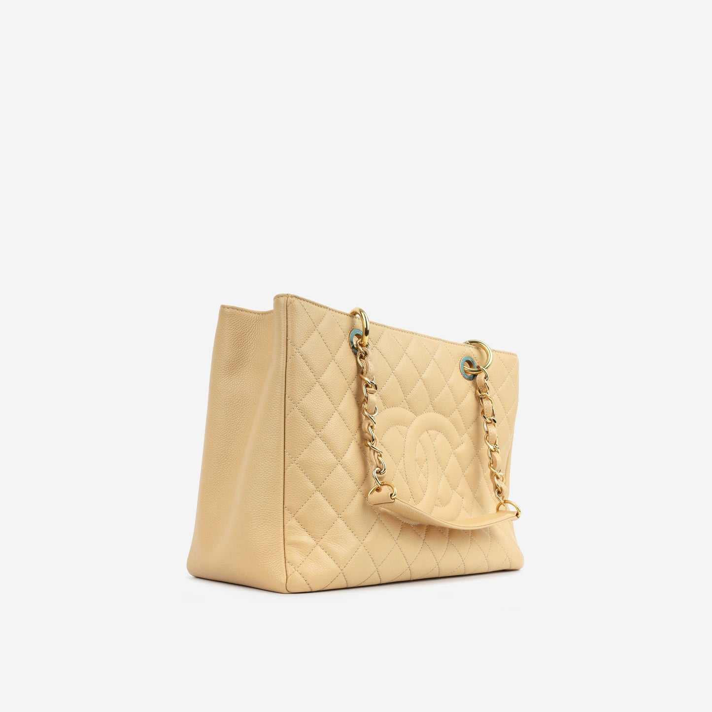 Grand Shopping Tote - Beige Caviar CGHW