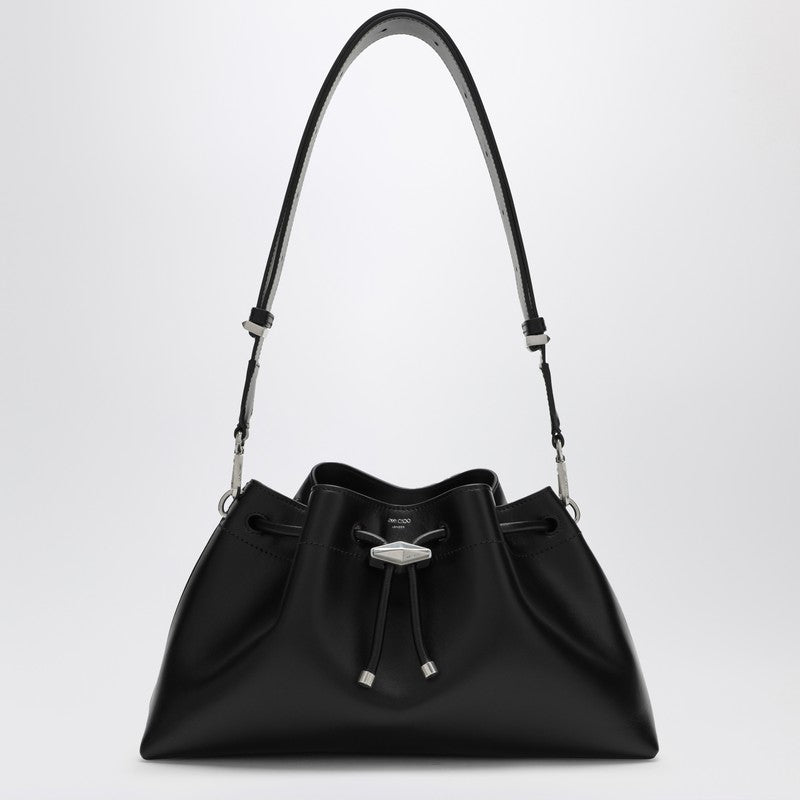 Jimmy Choo Cinch M Black Leather Bucket Bag Women