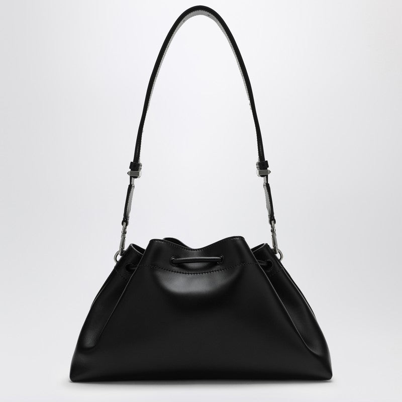Jimmy Choo Cinch M Black Leather Bucket Bag Women