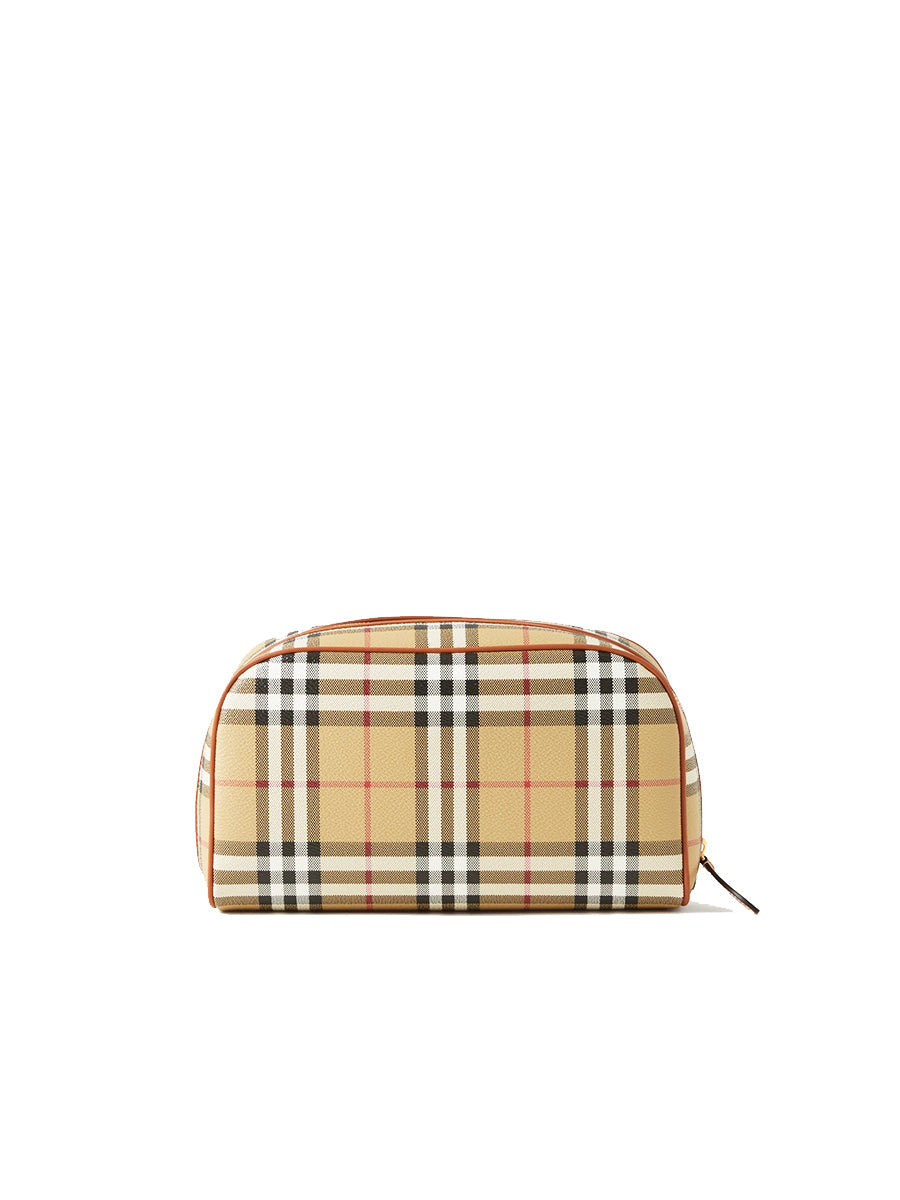 Medium Check Travel Pouch
