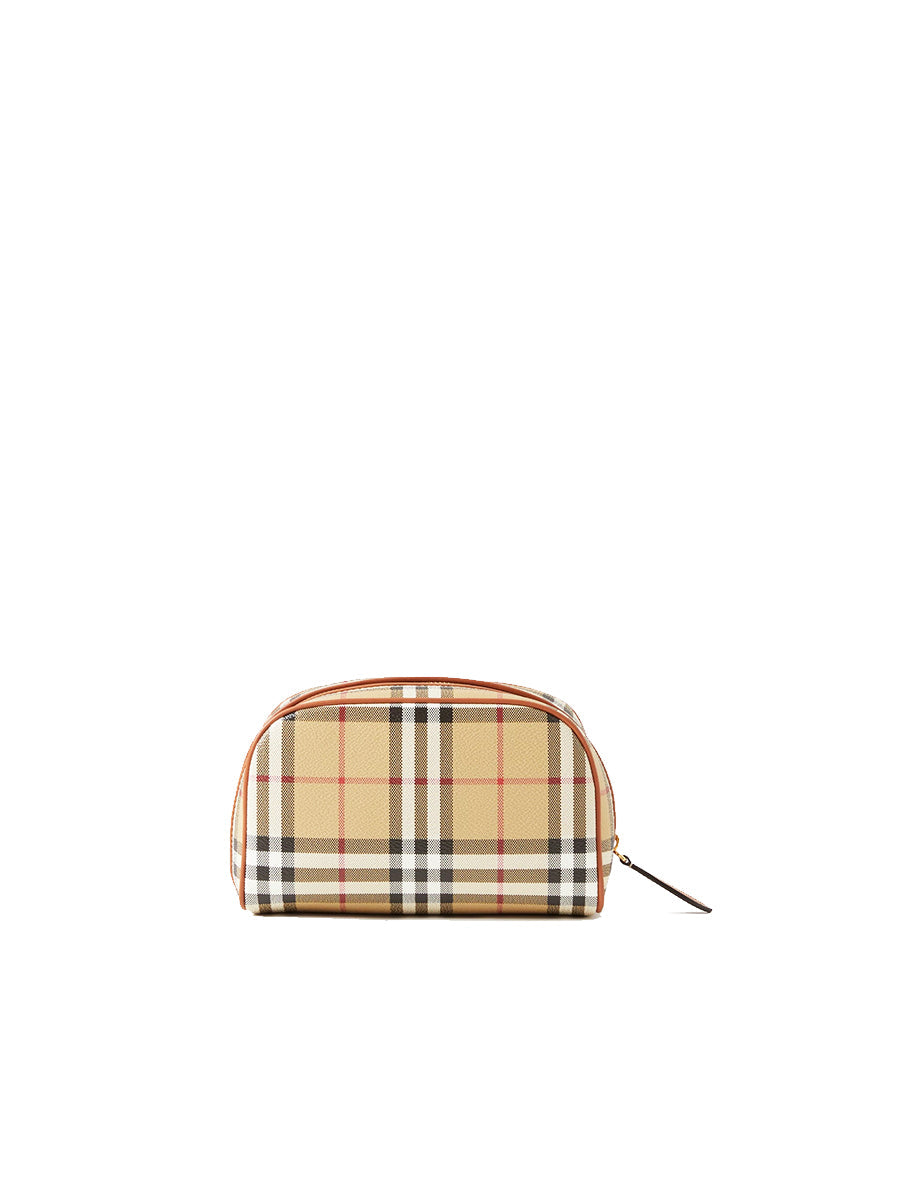 Small Check Travel Pouch