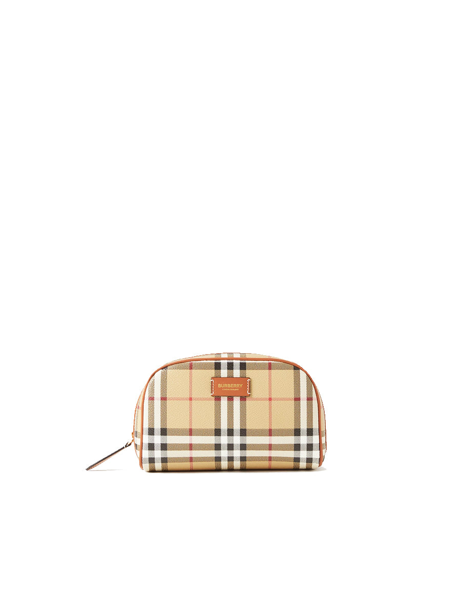 Small Check Travel Pouch