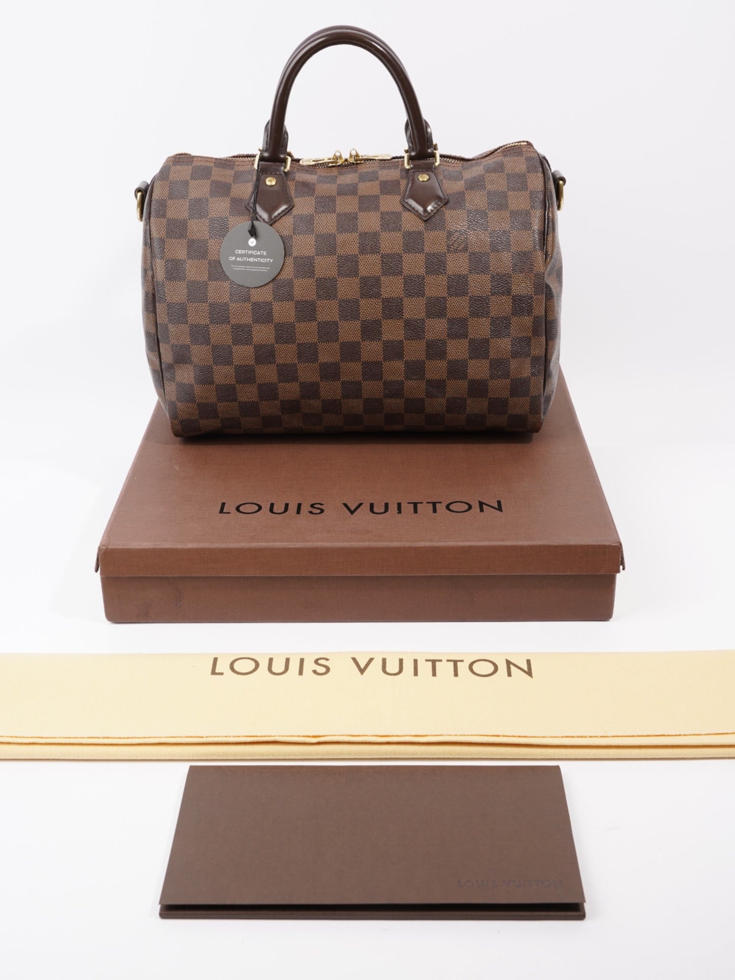Louis Vuitton Speedy Bandouli猫re 30 Damier Ebene Coated Canvas