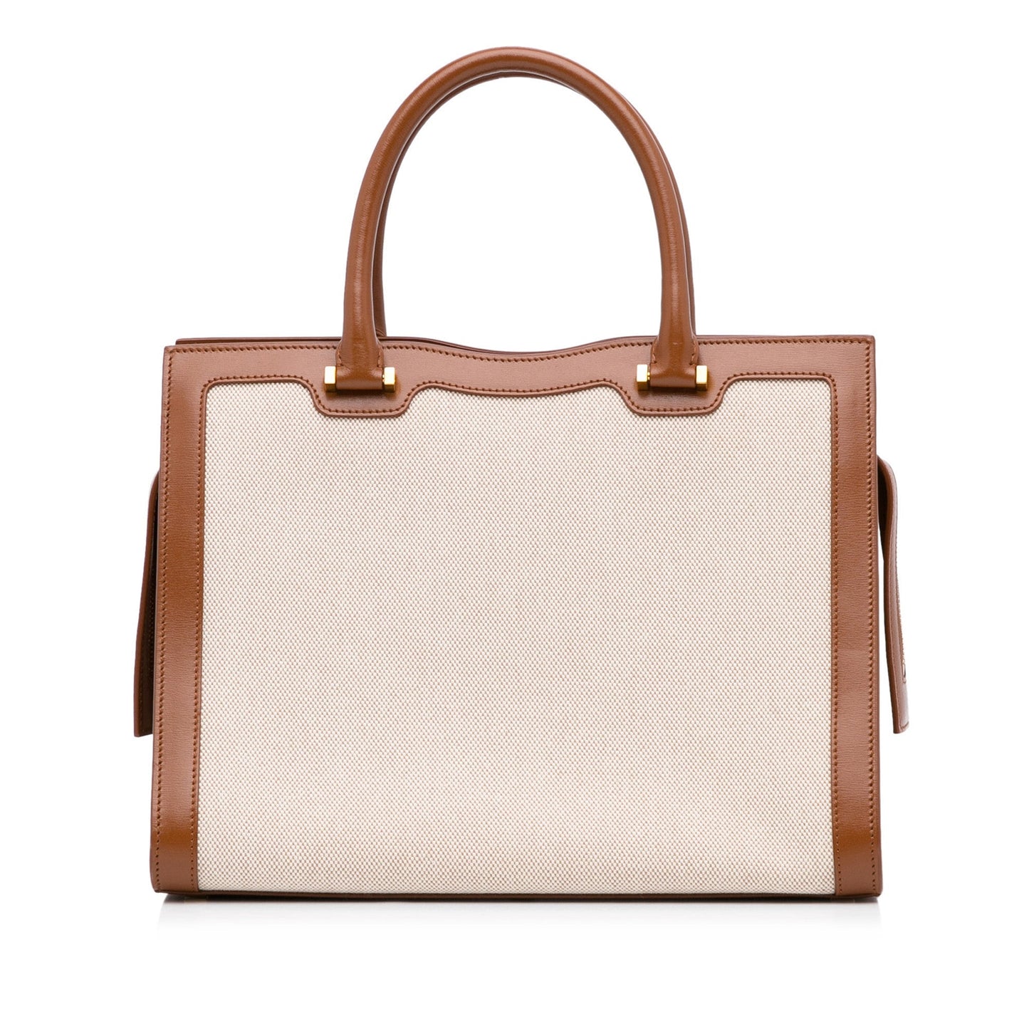 Yves Saint Laurent Uptown Tote Medium Brown Canvas