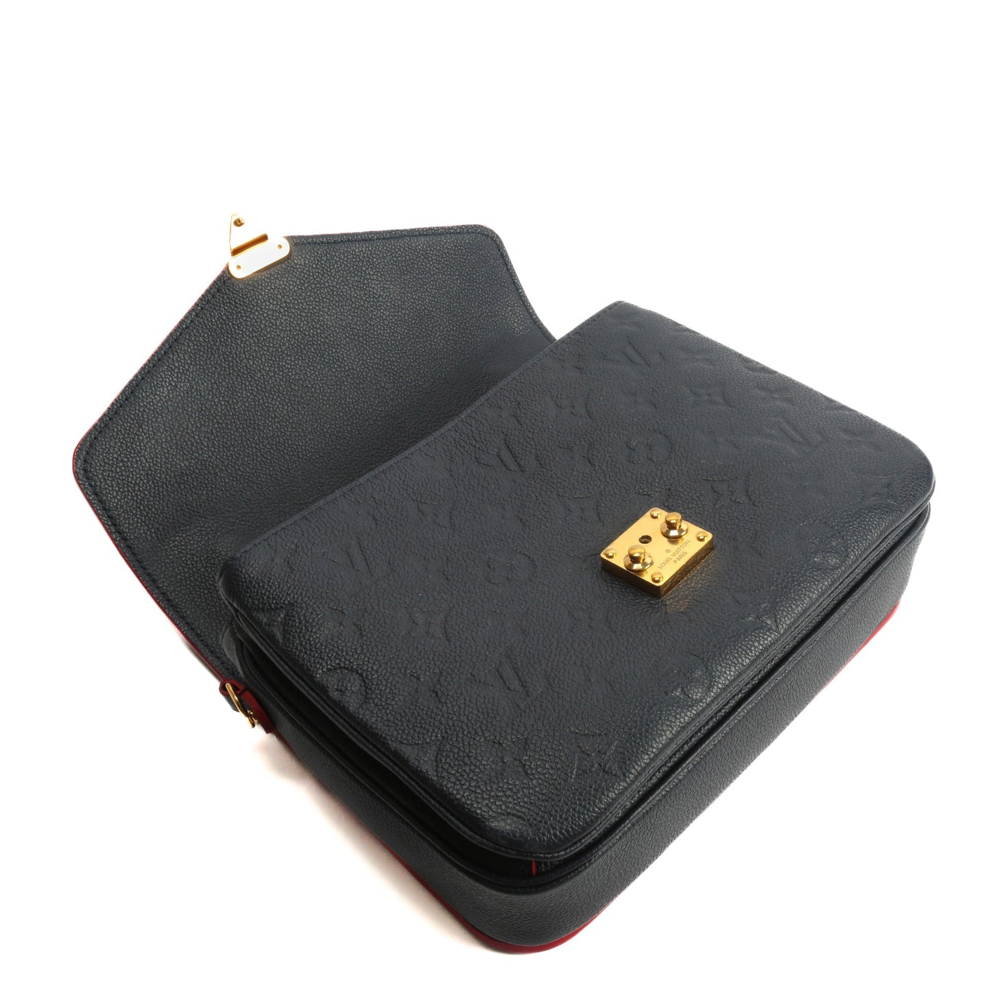 LOUIS VUITTON Monogram Empreinte Pochette Metis Blue