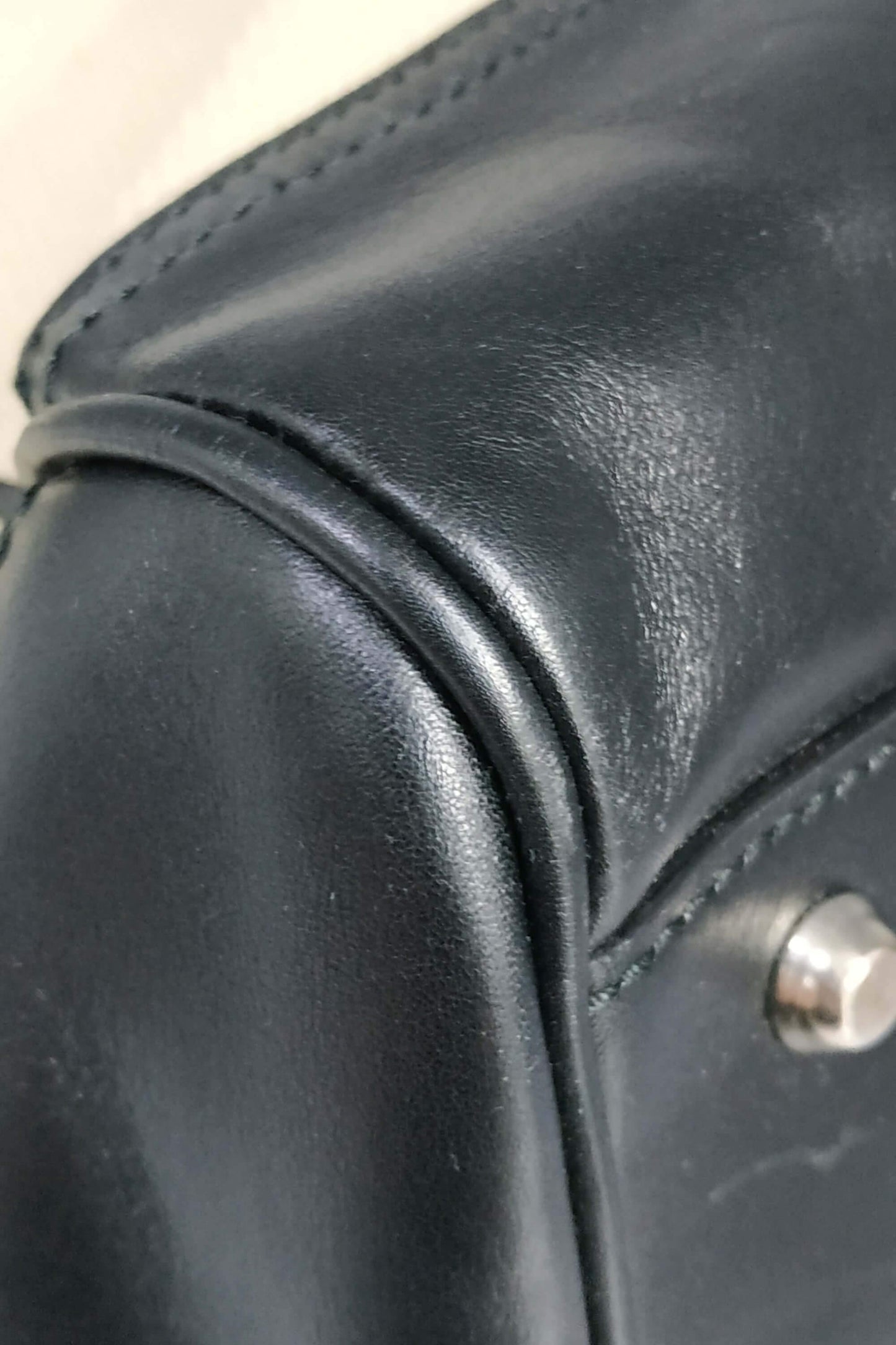 Buckle Tote Tricolor Beige Grey Black