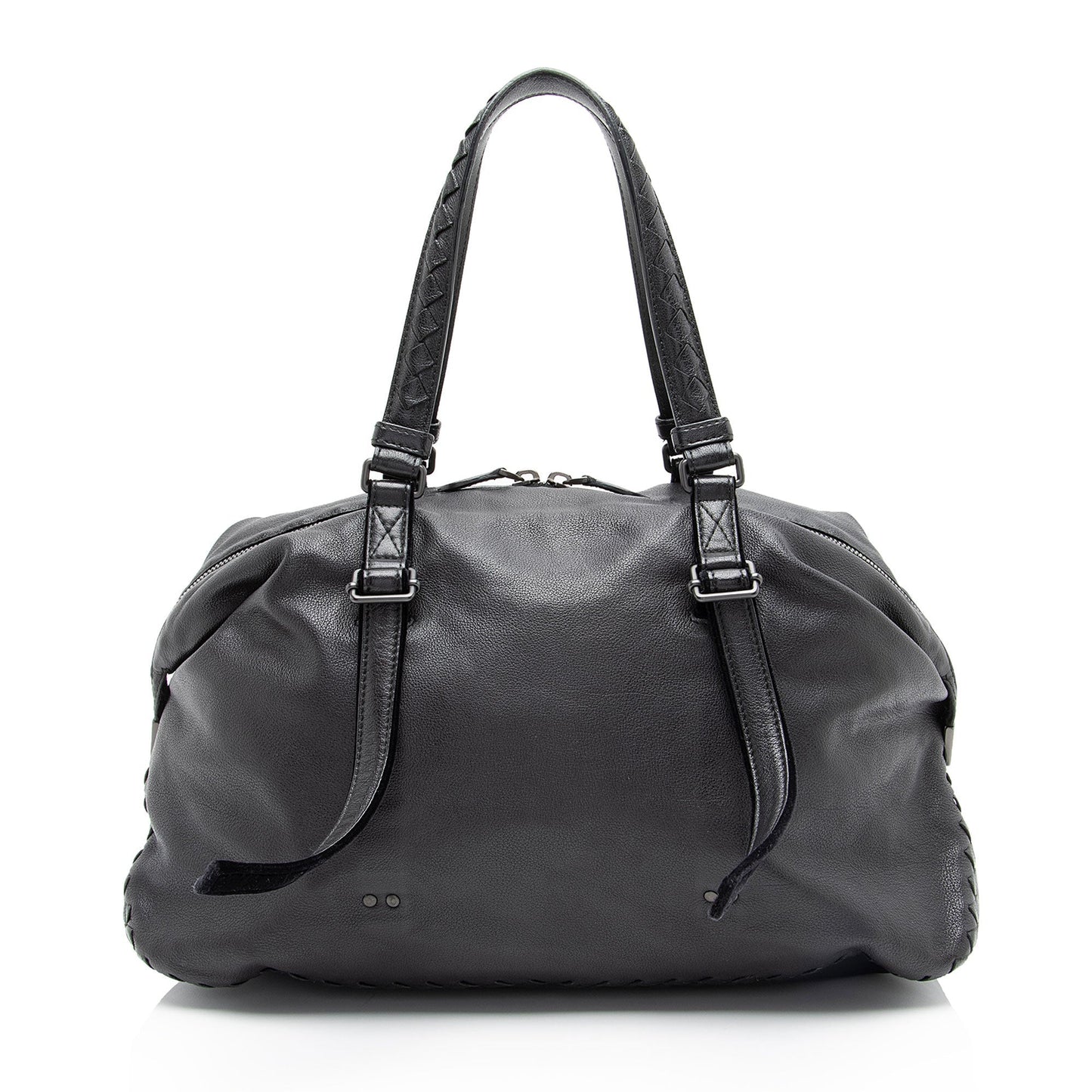 Bottega Veneta Buffalo Leather Satchel (SHF-W1iSWN)