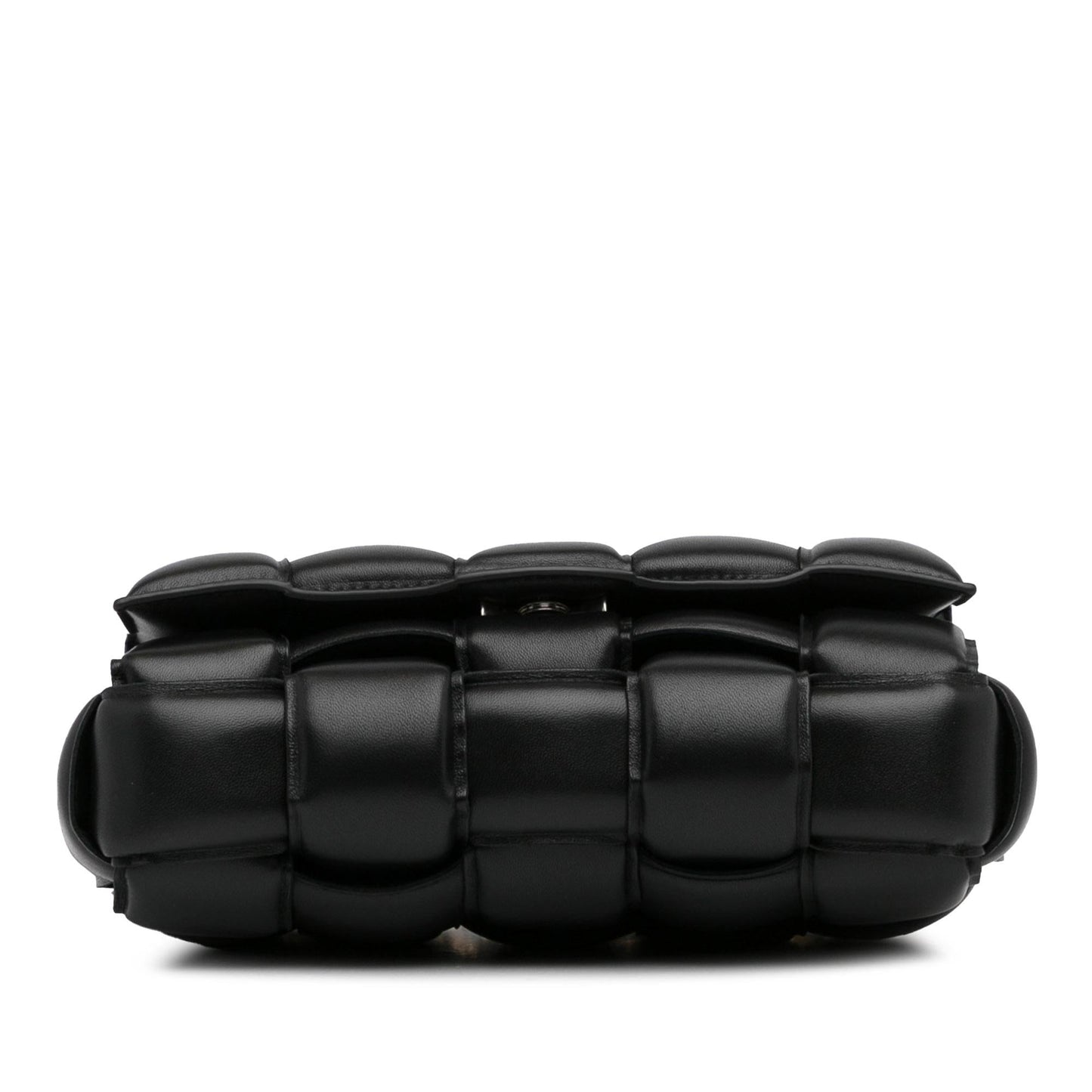 Bottega Veneta Calfskin Intrecciato Padded Chain Cassette Satchel (SHG-535Auh)