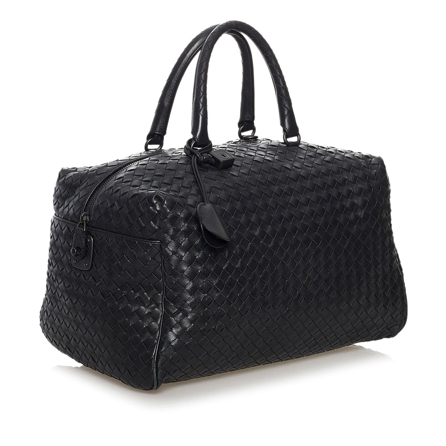 Bottega Veneta Intrecciato Leather Boston Bag (SHG-32408)