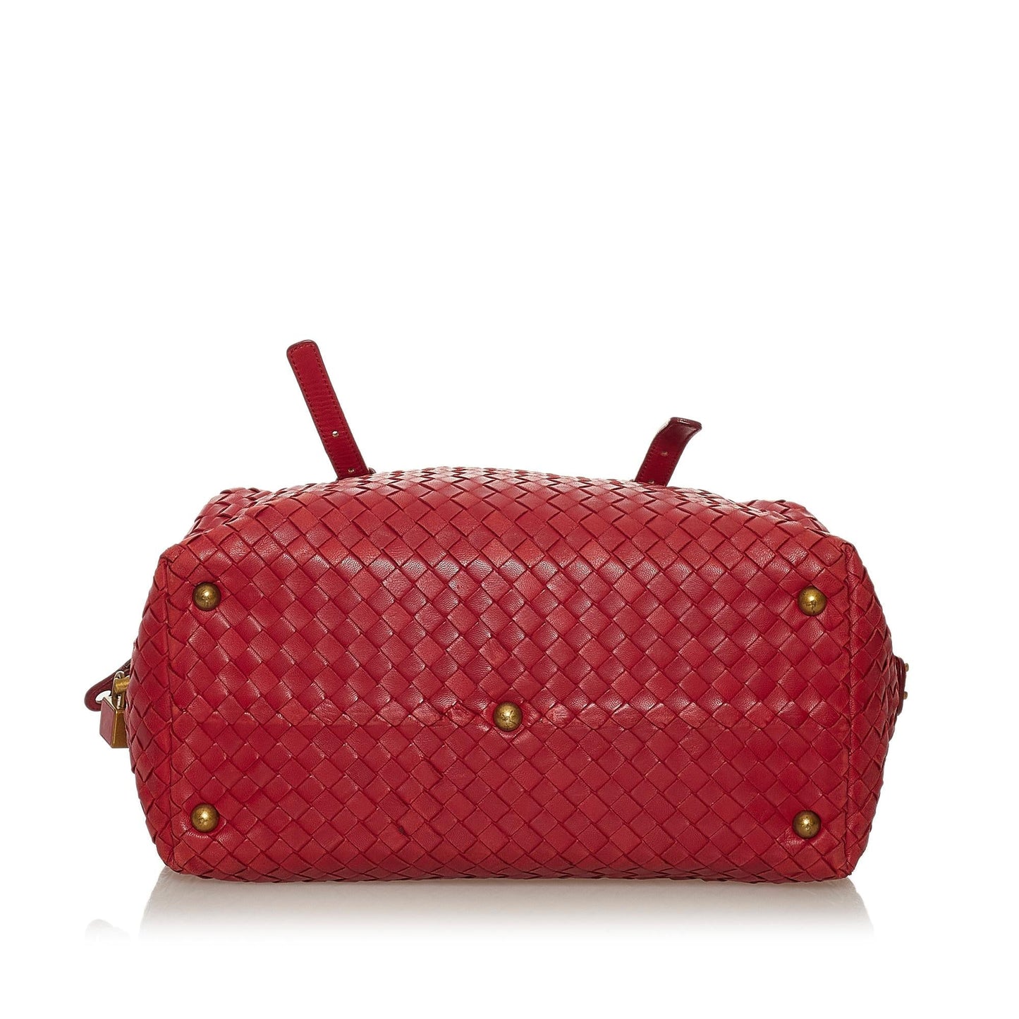 Bottega Veneta Intrecciato Leather Boston Bag (SHG-33071)