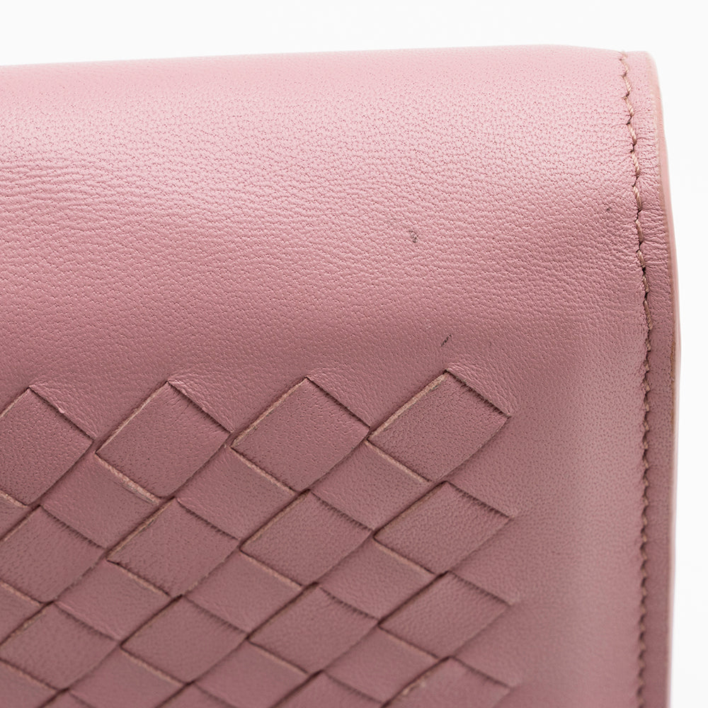 Bottega Veneta Intrecciato Leather Wallet on Chain Bag (SHF-14471)