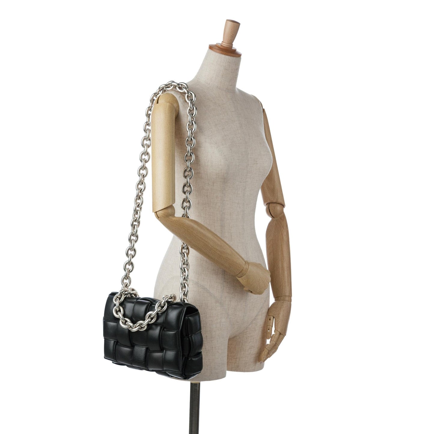 Bottega Veneta Intrecciato Padded Cassette Chain Satchel (SHG-QJfMaM)