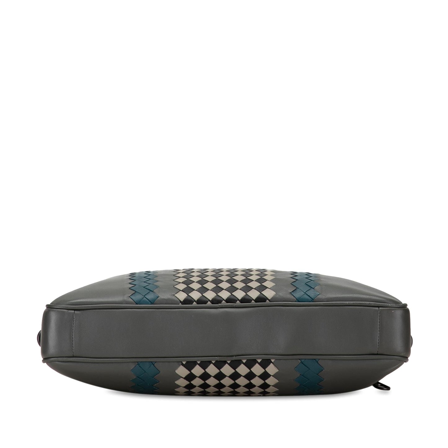Bottega Veneta Intrecciato-Trimmed Leather Briefcase (SHG-XfagZD)