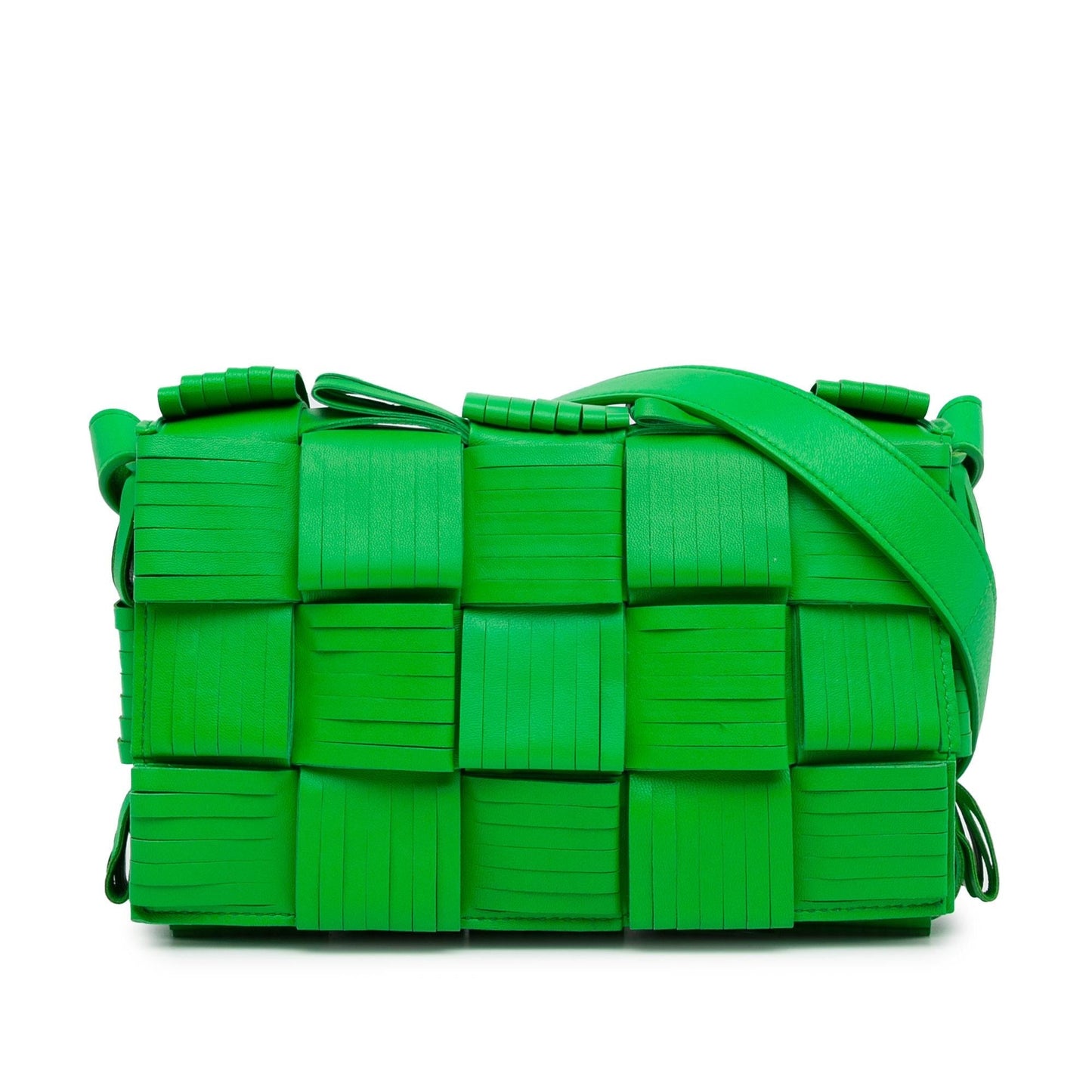 Bottega Veneta Nappa Intrecciato Fringed Cassette Crossbody (SHG-GROzlR)