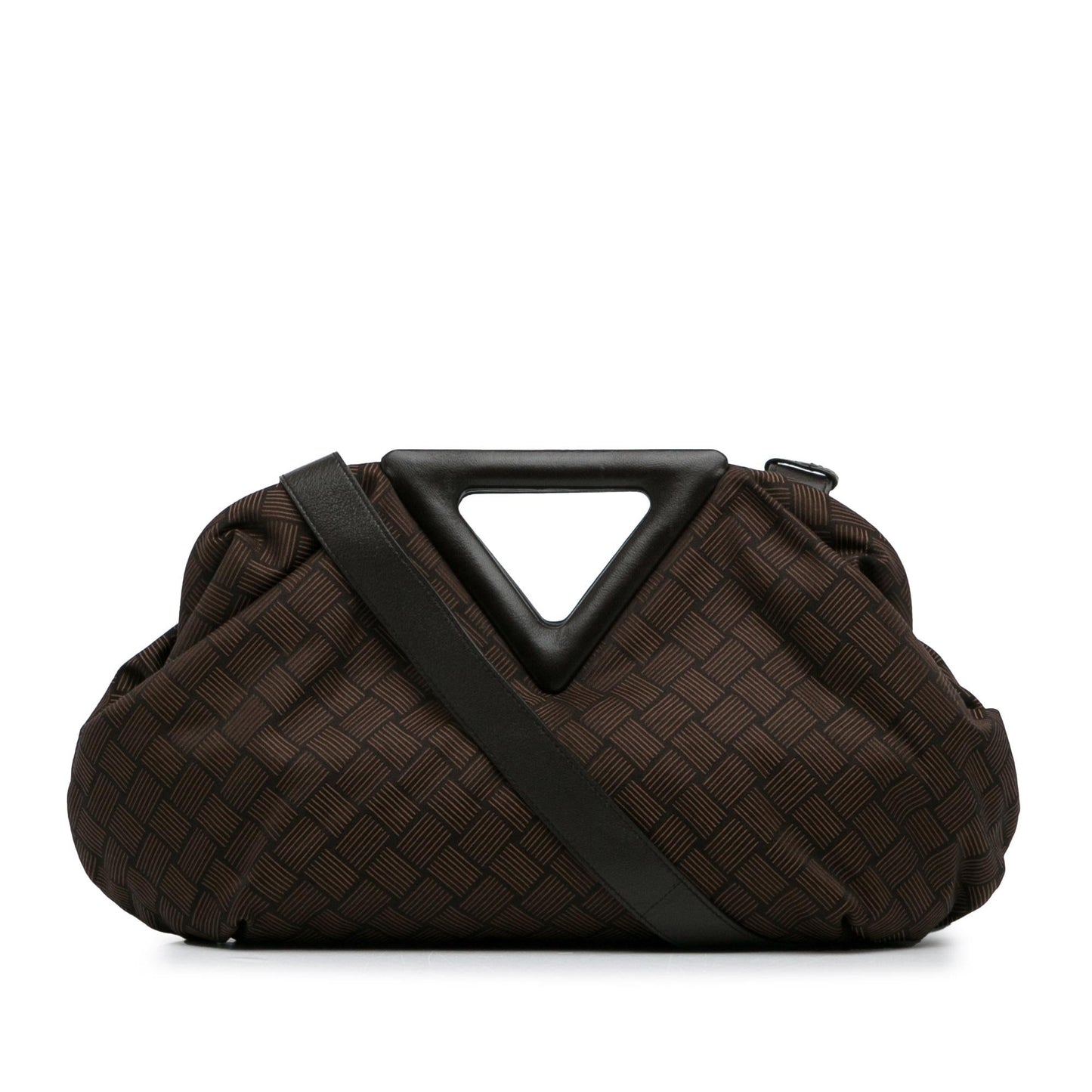 Bottega Veneta Nylon Intrecciato Effect Point Satchel (SHG-8uMVmf)