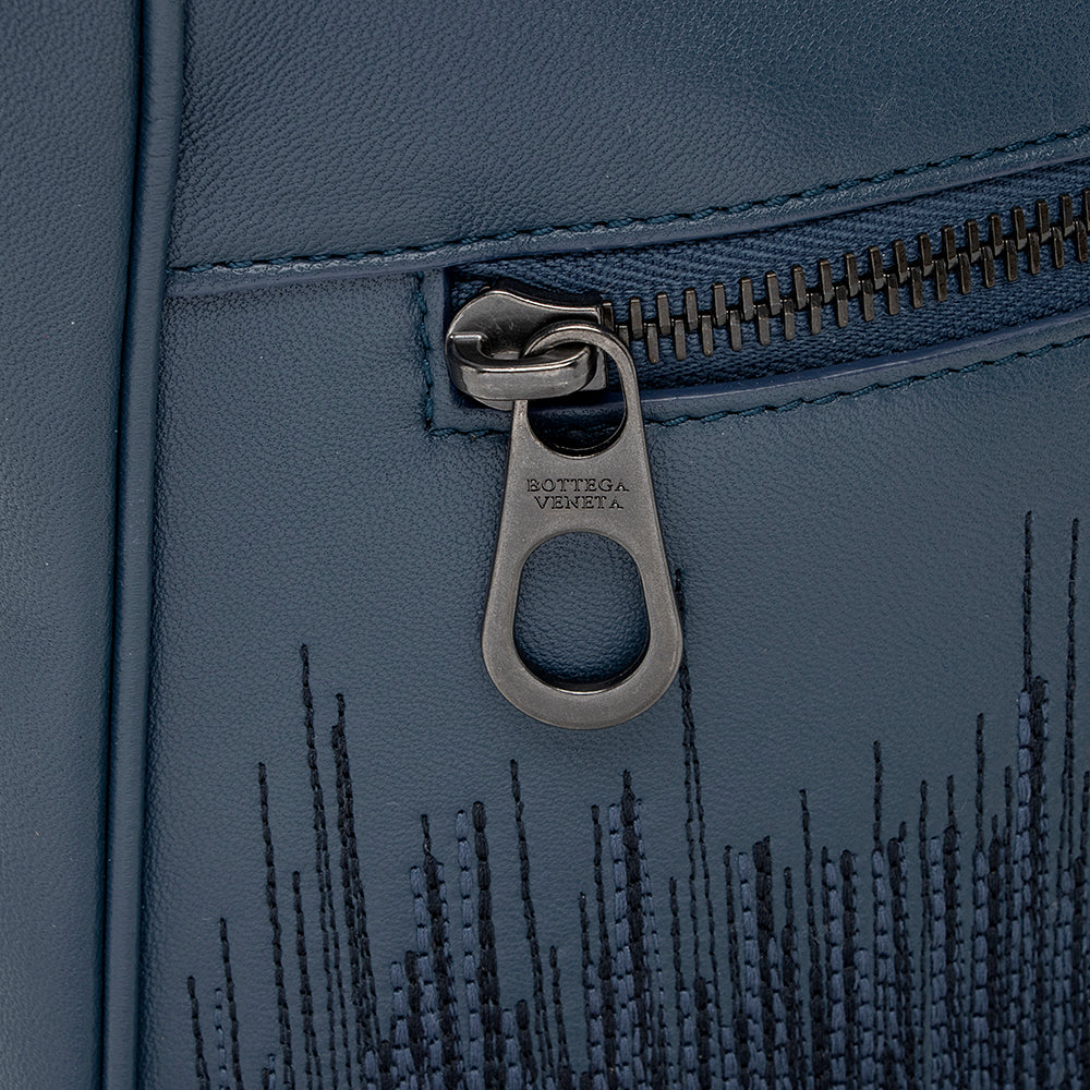 Bottega Venetta Intrecciato Nappa Embroidered Pocket Tote (SHF-18264)