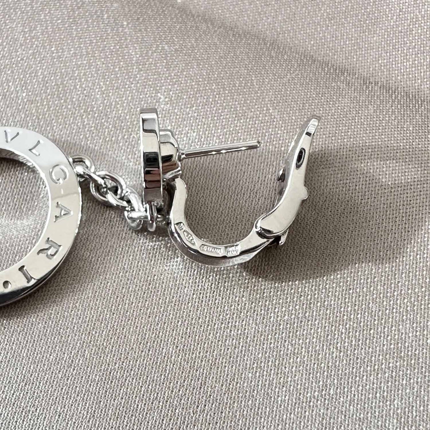 Bvlgari 18K Diamond Bvlgari Bvlgari Circle Drop Earrings