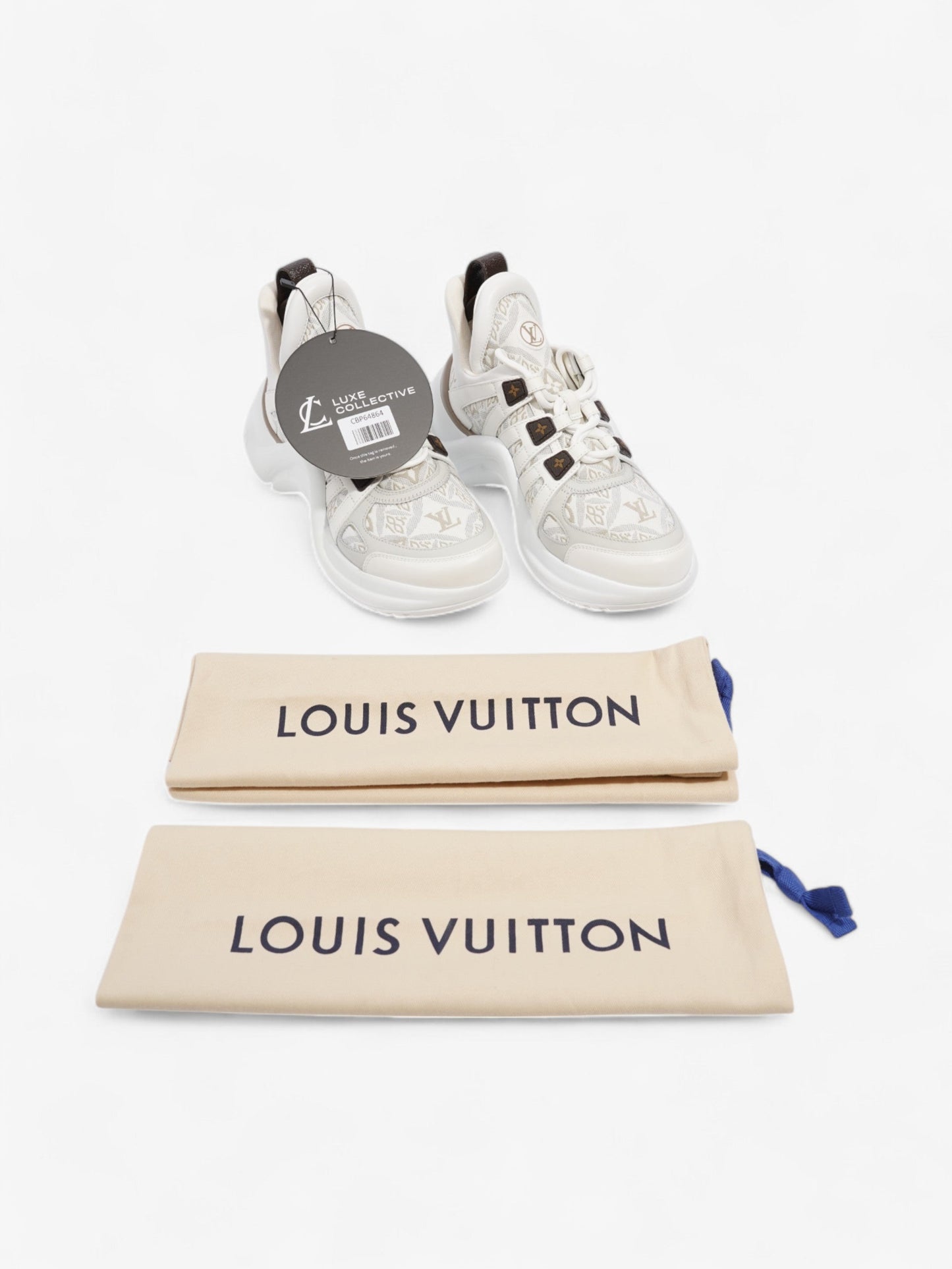 Louis Vuitton Archlight Sneakers White  / Beige  / Brown Canvas EU 37 UK 4