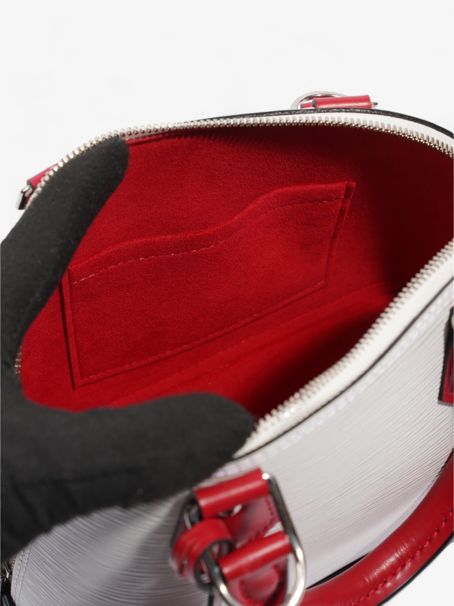 Louis Vuitton Alma BB White / Red / Black Epi Leather