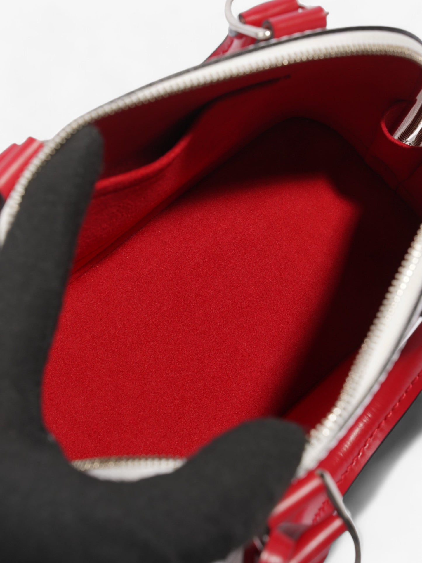 Louis Vuitton Alma BB White / Red / Black Epi Leather