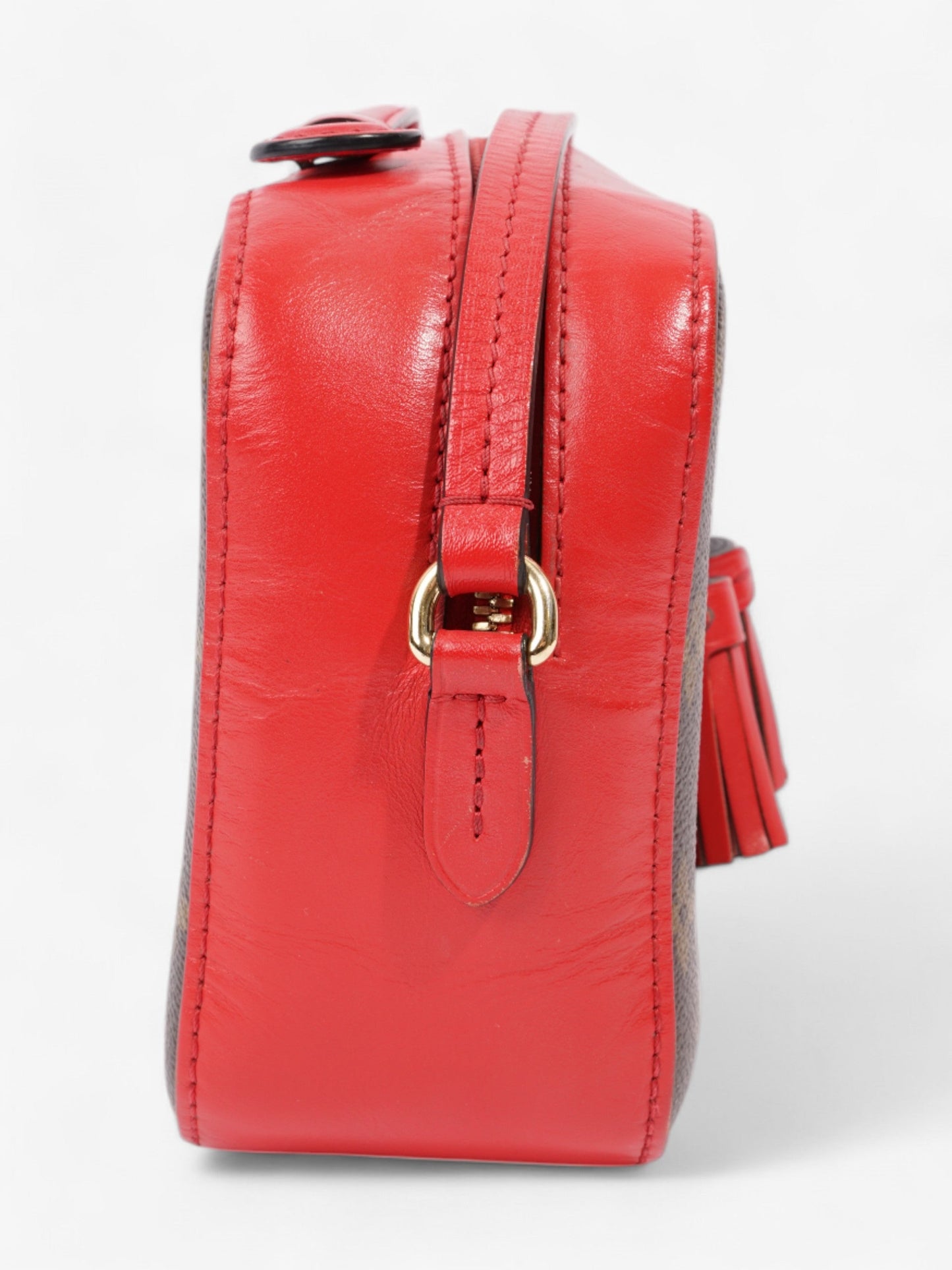 Louis Vuitton Saintonge Monogram / Red Coated Canvas