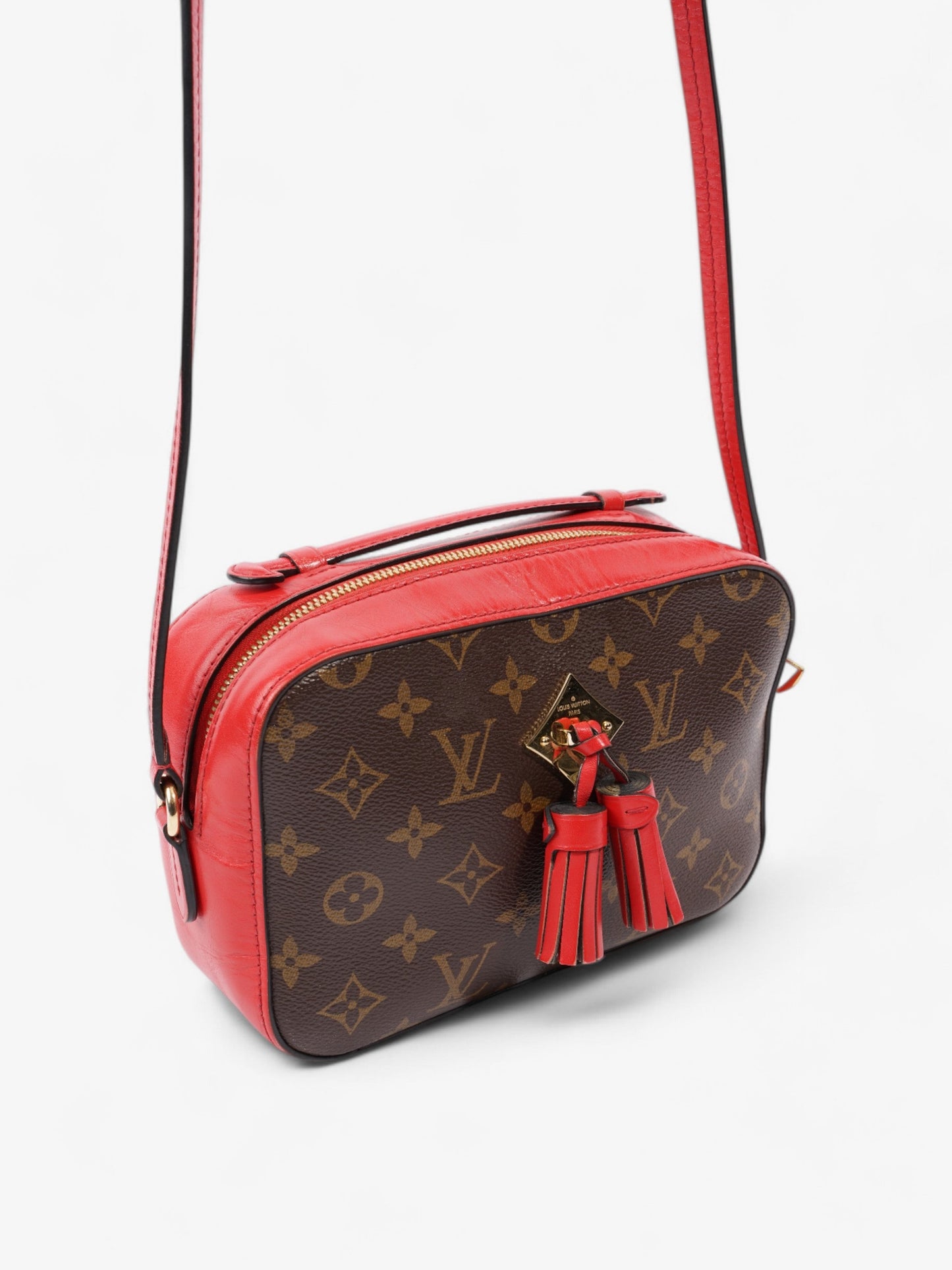 Louis Vuitton Saintonge Monogram / Red Coated Canvas