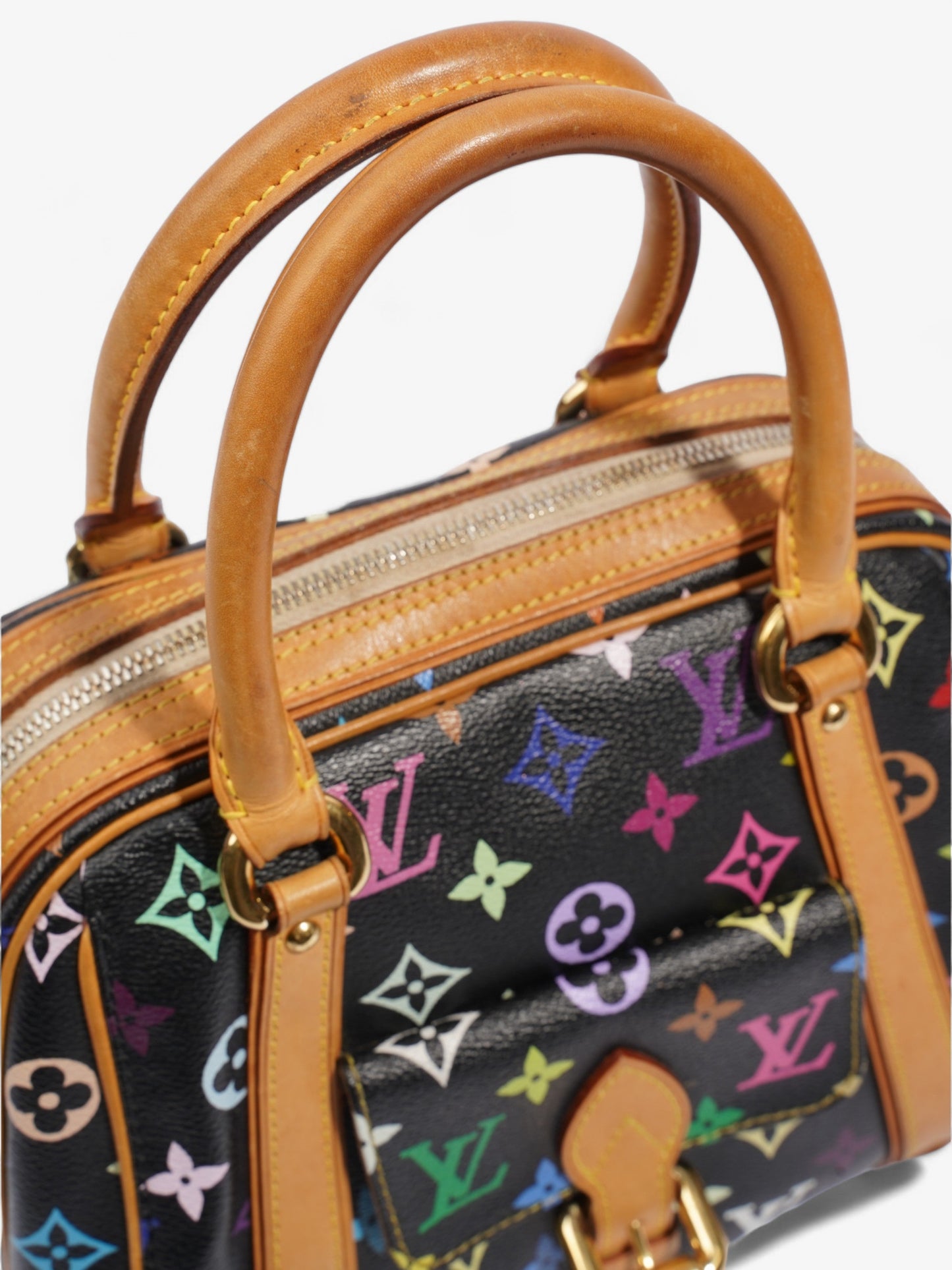 Louis Vuitton x Takashi Murakami Priscilla Black Multicoloured Monogram Coated Canvas