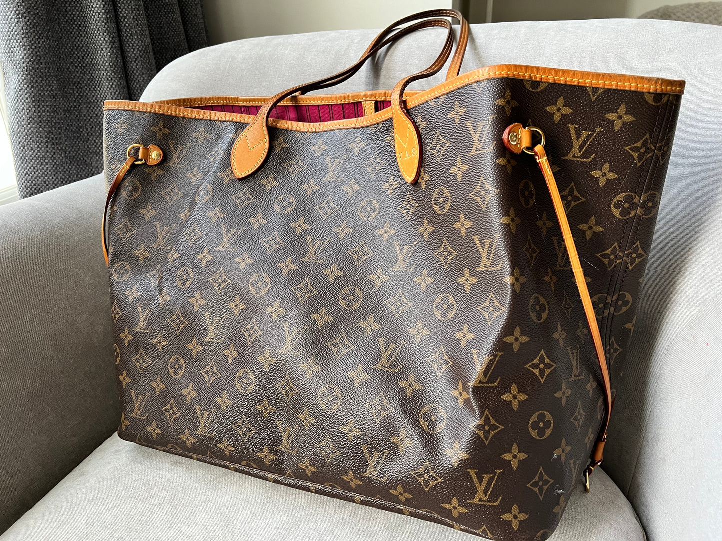 Louis Vuitton Neverfull GM Monogram Pivoine Interior (RRP £1,460)