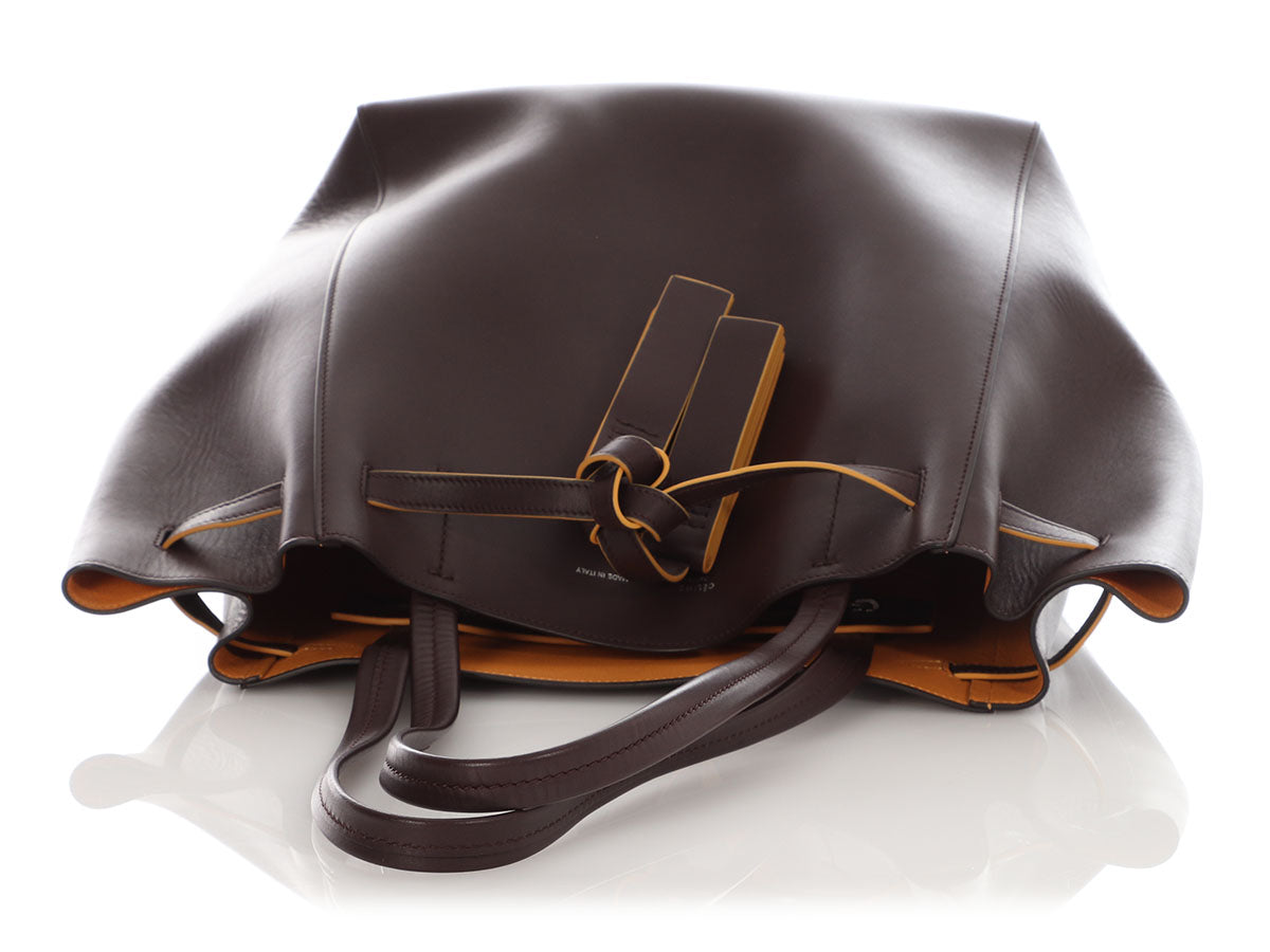 Celine Small Burgundy Tassel Cabas Phantom