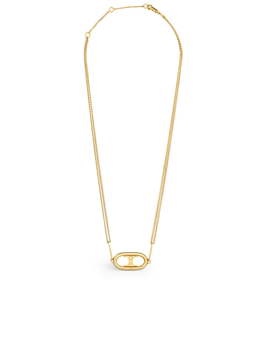 Maillon Triomphe Necklace in Gold Brass