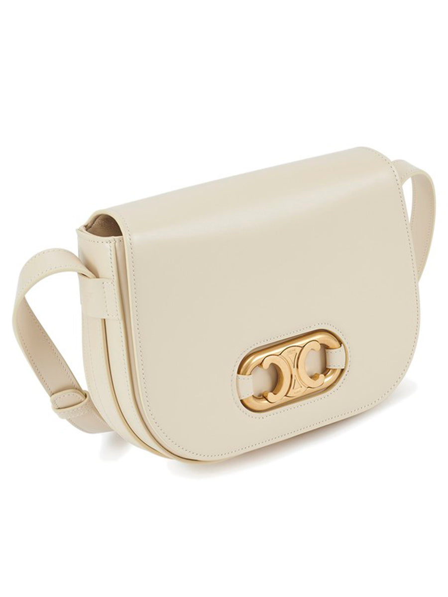 Medium Maillon Triomphe Bag in Cream