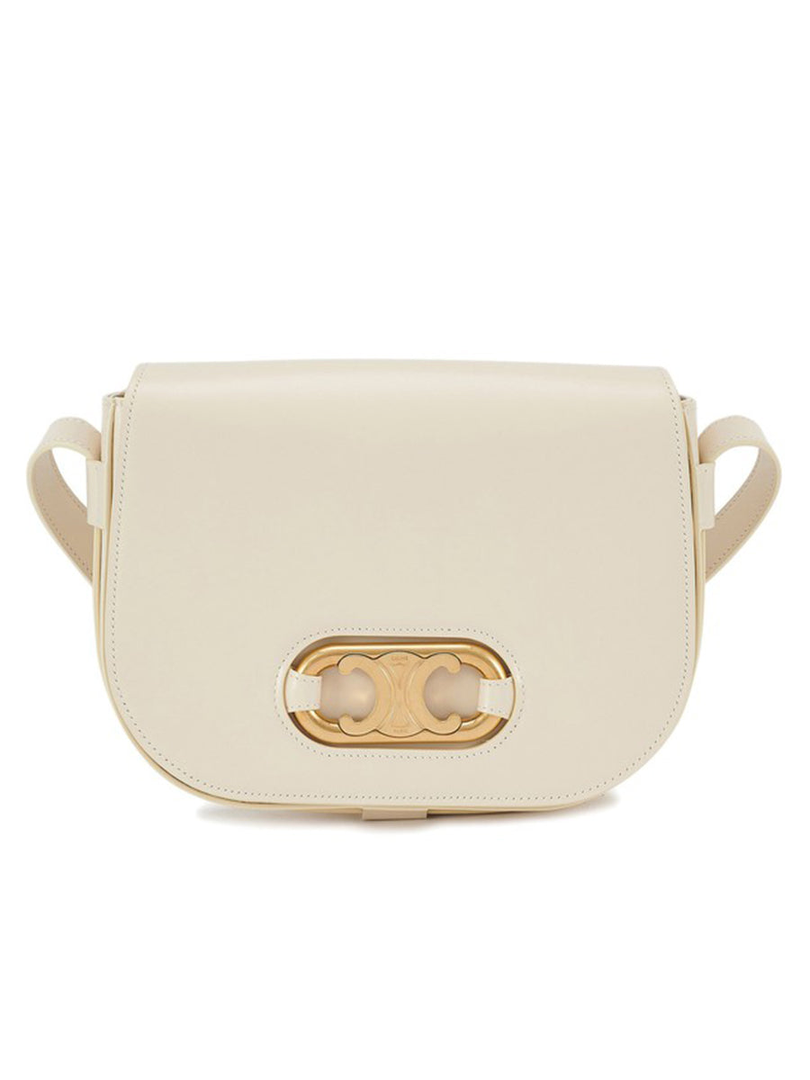 Medium Maillon Triomphe Bag in Cream